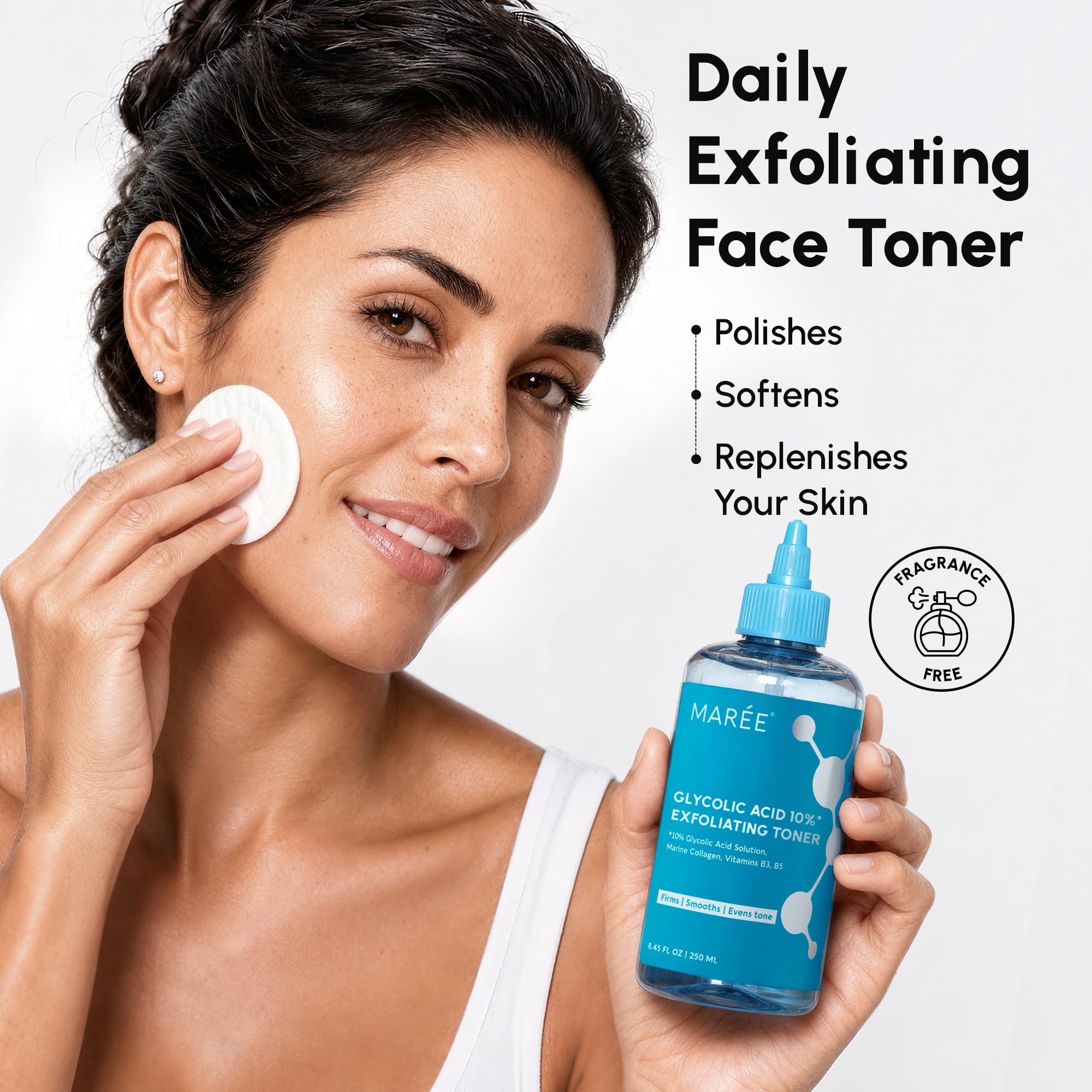 MAREE Toner Glykolsäure Peeling-Toner für Gesicht, 2 Stück, Acido Glicolico para Manchas