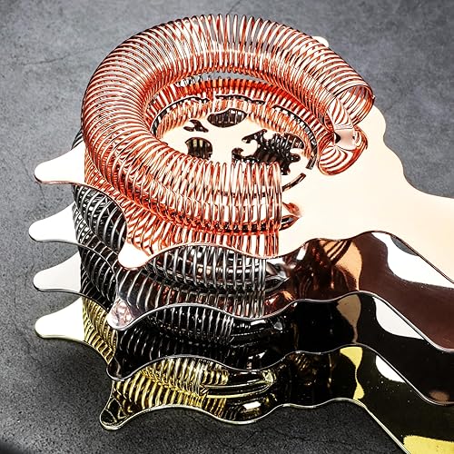 Miniatura 6 de Colador de cóctel de 4 puntas, colador Hawthorne, para bartenders profesionales y mixólogos, diseño de cabeza del diablo