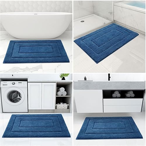 Miniatura 7 de Buganda Tapetes de baño, de 36 x 24 pulgadas, de microfibra suave y absorbente, antideslizantes, peludos, lavables a máquina, para el suelo del