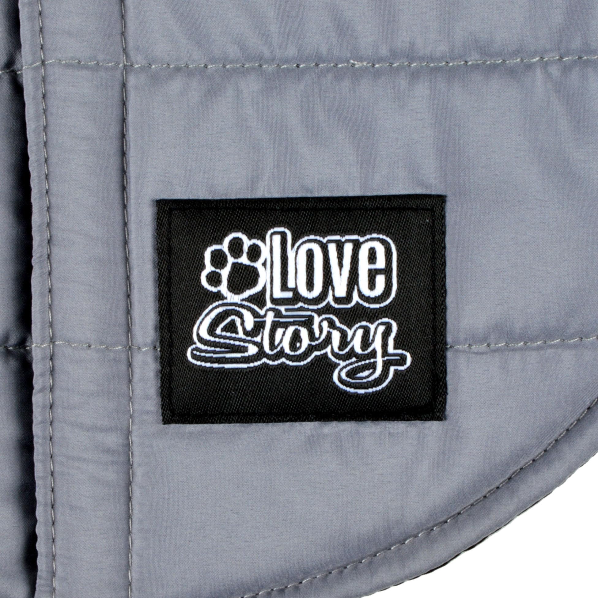 Down Jacket with Reflective Harness and Zip Up Size M/35 cm Grey, gray - Image 3