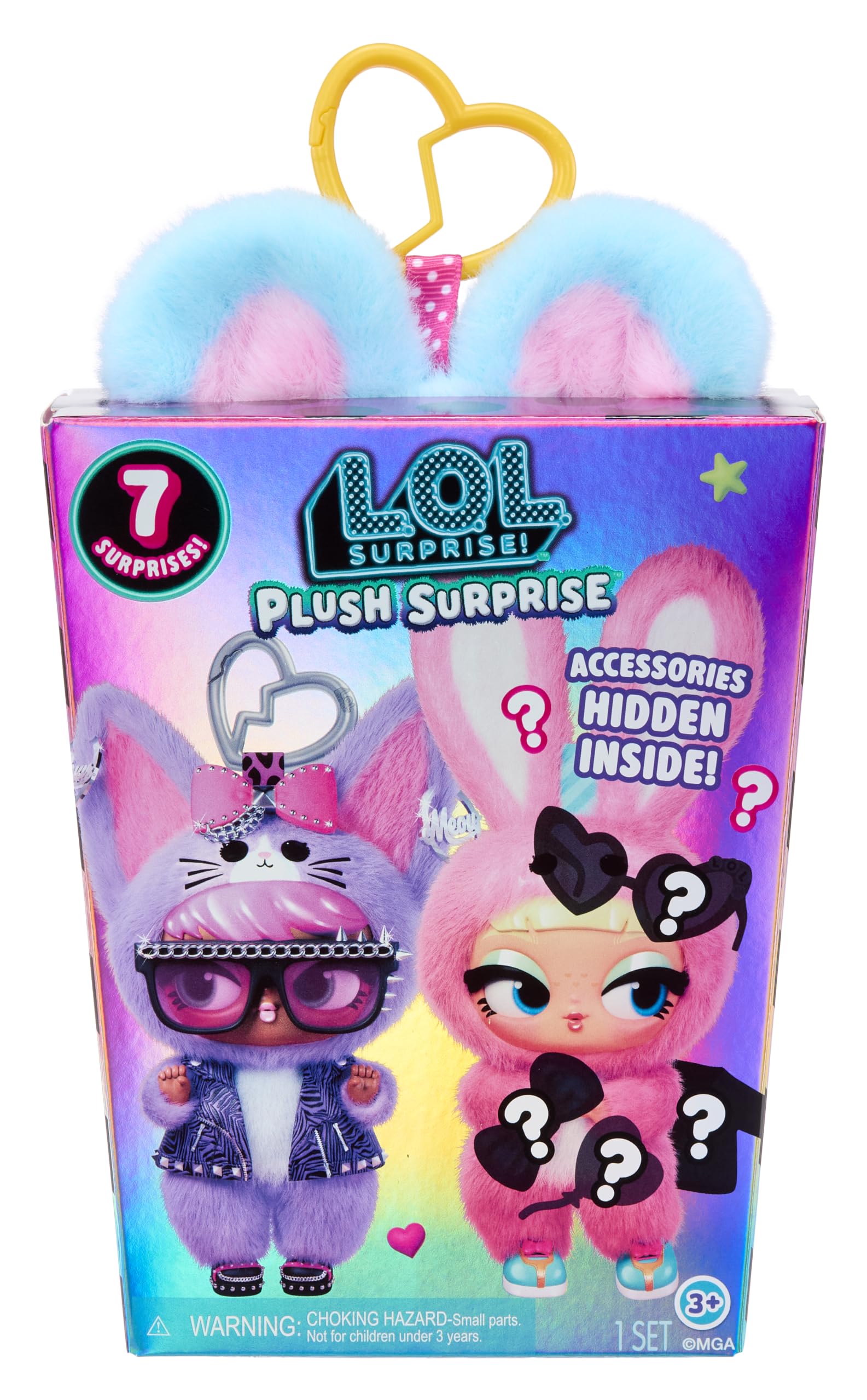 L.O.L. Surprise! Plush Surprise Character - 7 Items Included, Collectable Plush with Keychain, 6 Styles to Collect, Suitable for Ages 4+ Years