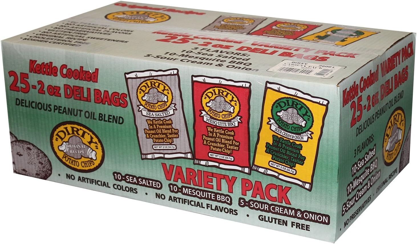 Dirty Chips Variety Pack, 2Oz Bags (Pack of 25) Amazon.ca Grocery