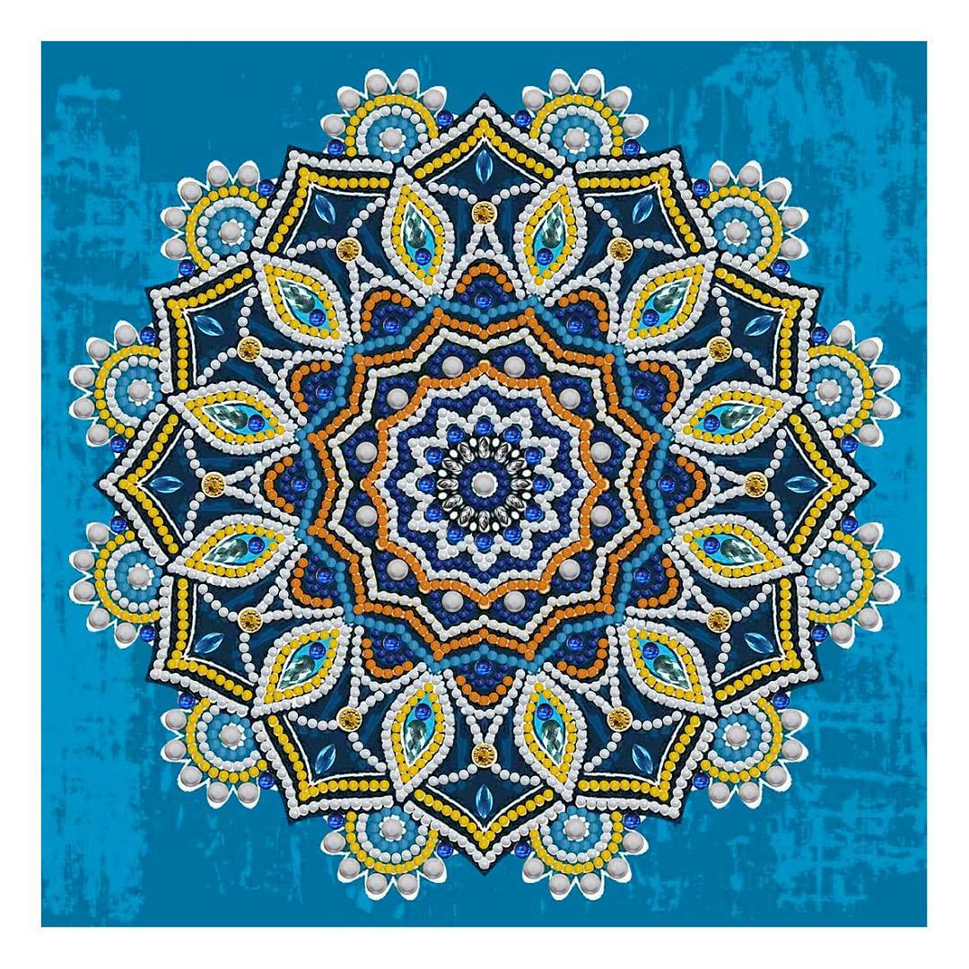 KookuLEE 30X30CM DIY 5D Luminous Diamond Painted Kits,Glow in The Dark Diamond Painting Colorful Mandala Special Drill Diamond Arts and Crafts for Office Home Wall Dec(C)