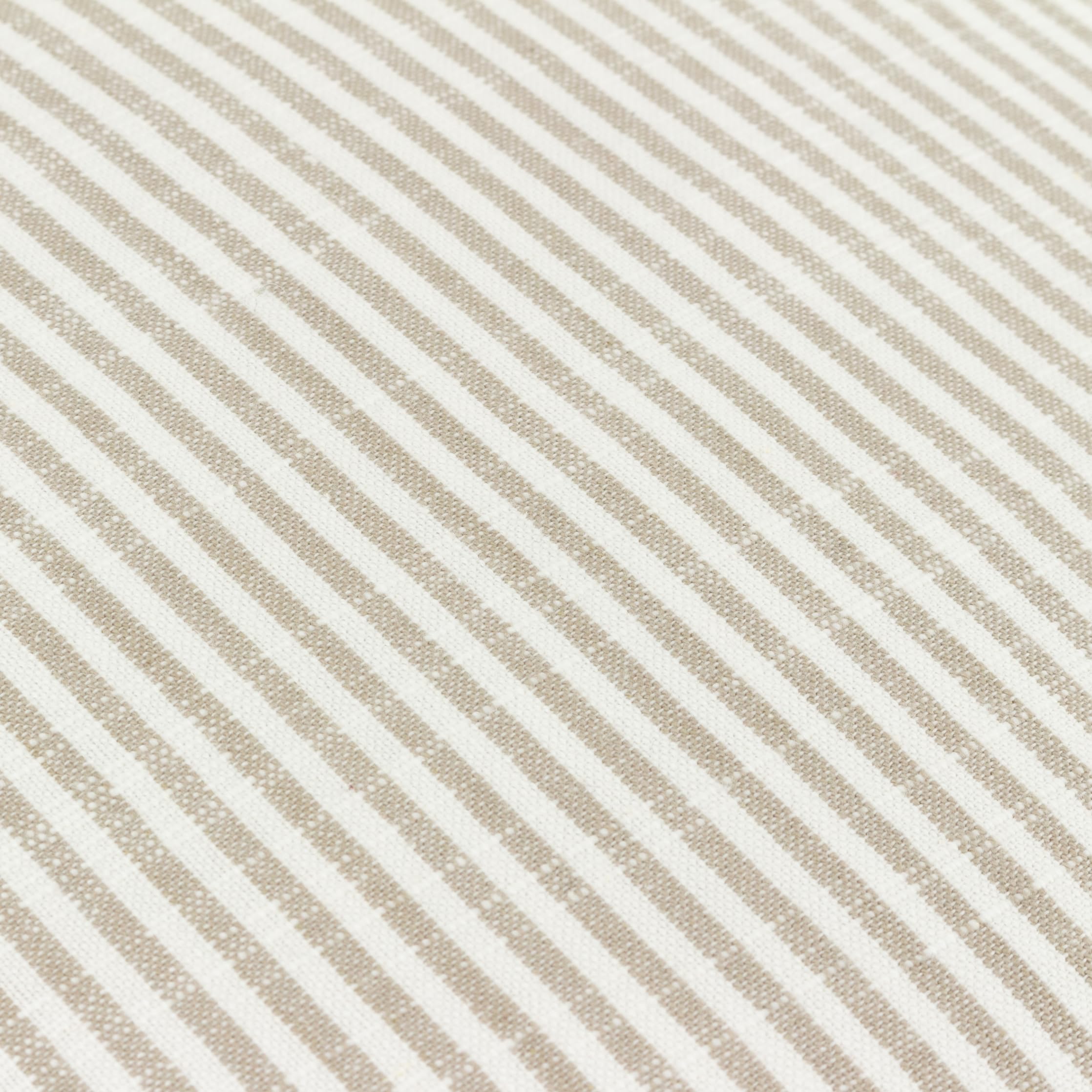 Yard furn Truro Striped Cushion Cover - Classic Stripe 100% Cotton Slub Texture Oxford Edge Decorative Case (Natural - 45x45cm) - Image 4