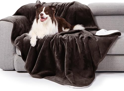 Miniatura 26 de gogobunny - Manta impermeable y reversible de vellón Sherpa para perro, cachorro, gato; protege la cama, el sofá y el sillón de líquido, orina y