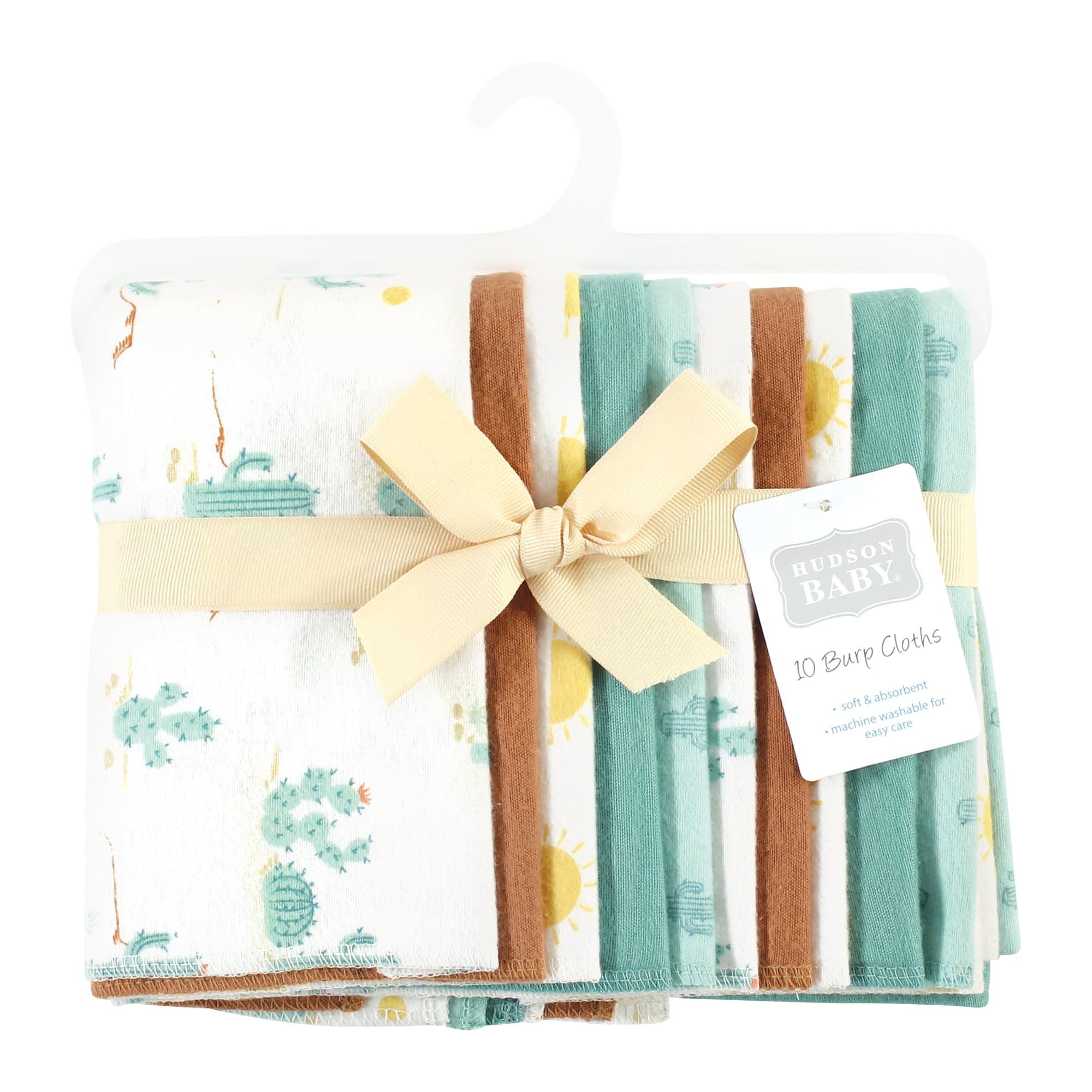 Hudson Baby Pack de 10 ropa de franela de algodón para bebé, diseño de cactus, talla única