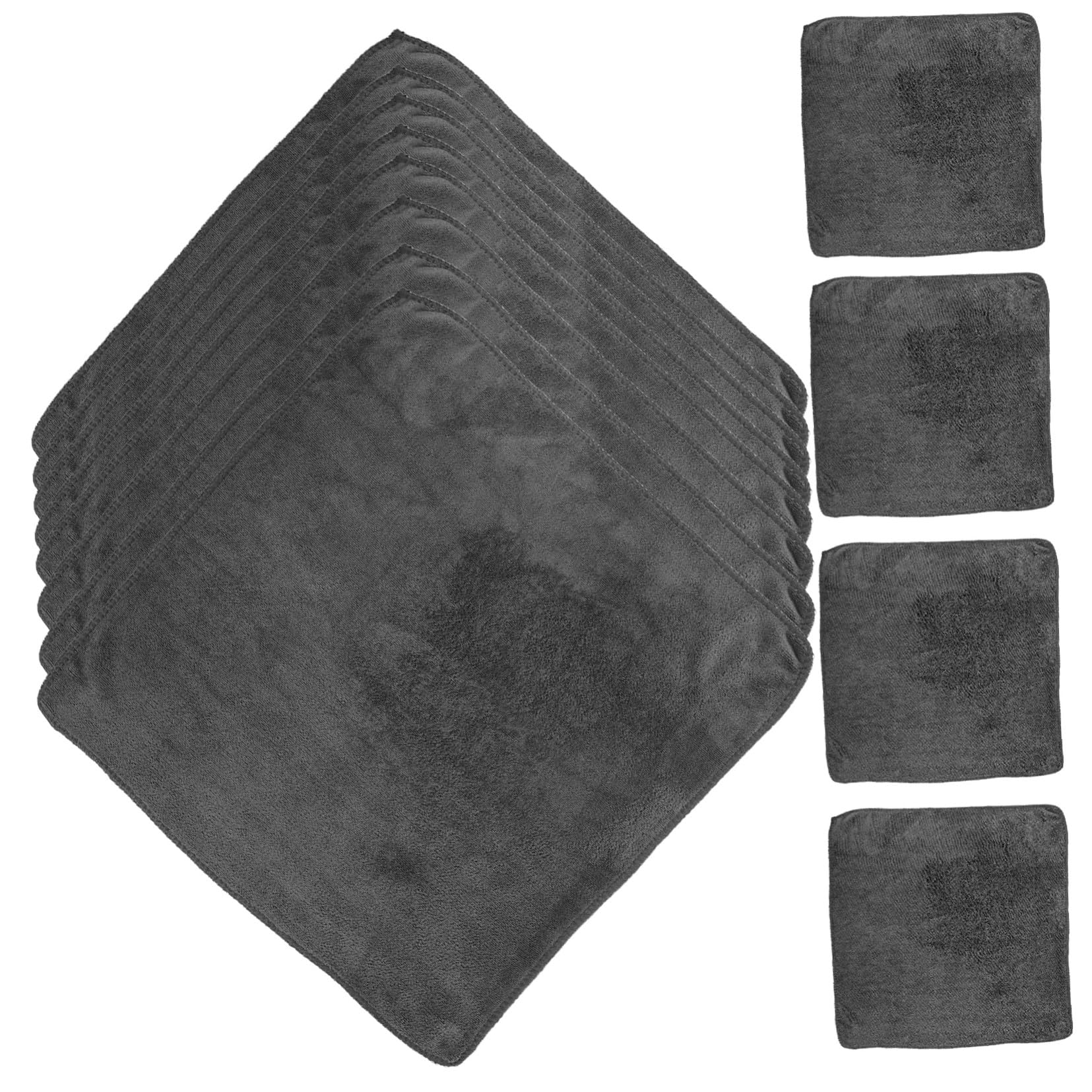 Paños de Limpieza de Microfibra para Coche 12 Piezas Absorbentes y Reutilizables Fuerte Absorción y Limpieza Efectiva para Uso Doméstico y Automotriz