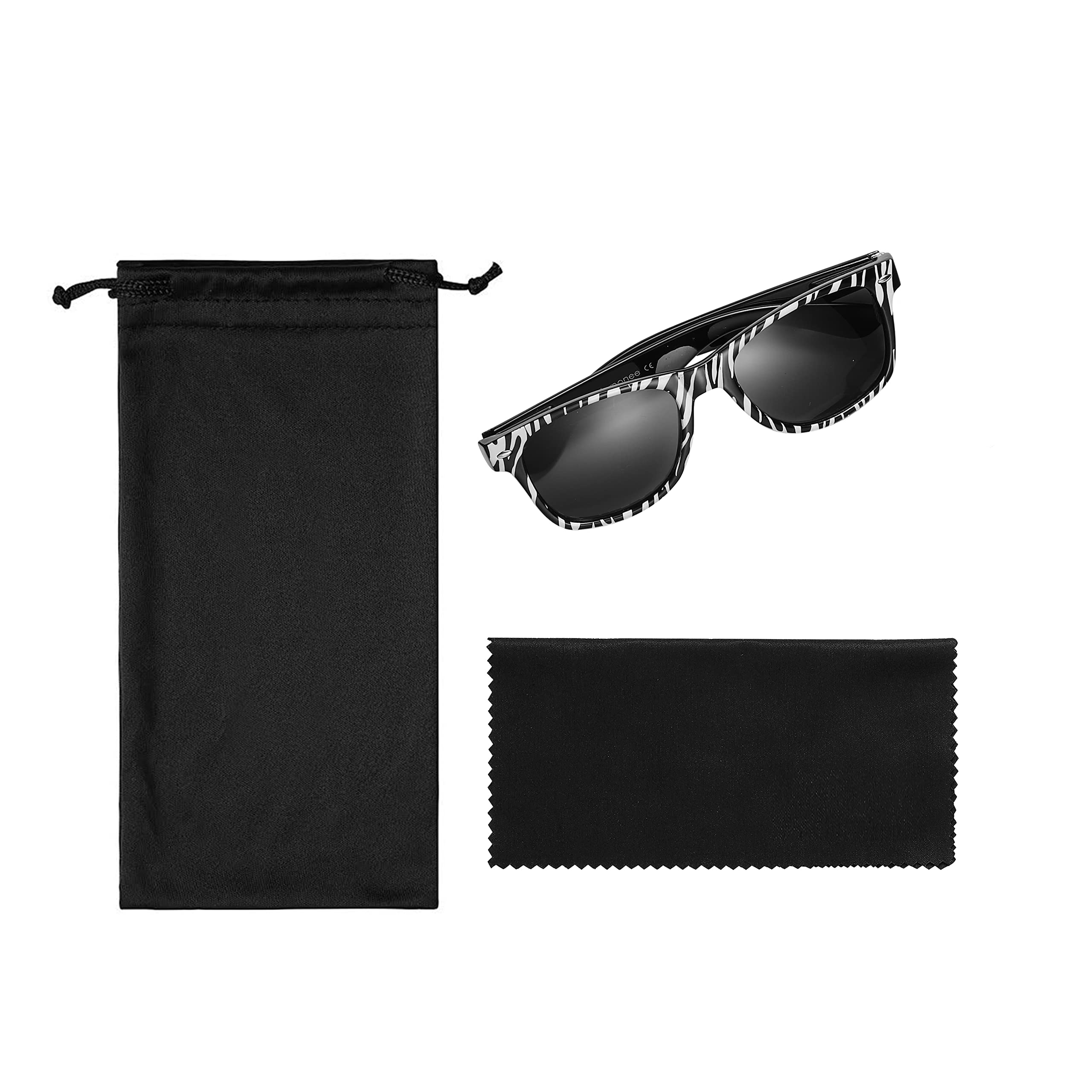Drifter Sunglasses Set With Soft Case and Cleaning Cloth Classic Style Retro Sun Shades UV400 Protection Unisex For Men Women Sports