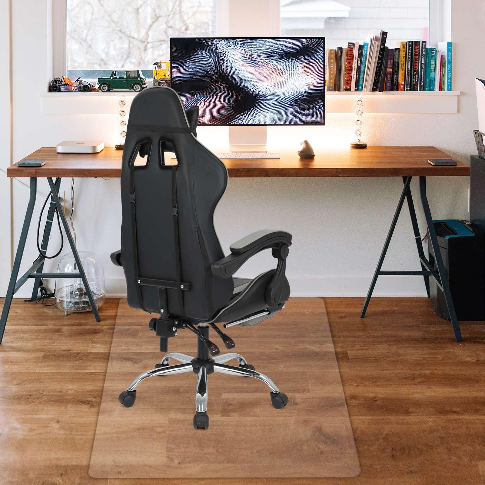 Youyijia Office Chair Mat 90x120cm - Clear PVC Desk Chair Mat for Carpeted Floors | Anti-Slip Hardwood Floor Mat Protector for Office & Home, Rectangle