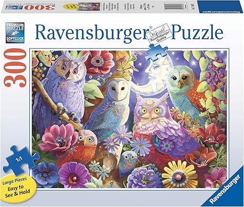 Miniatura 2 de Ravensburger Night Owl Hoot - Rompecabezas de 300 piezas de formato más grande | Imágenes vibrantes y sin reflejos | Ajuste perfecto entrelazado |