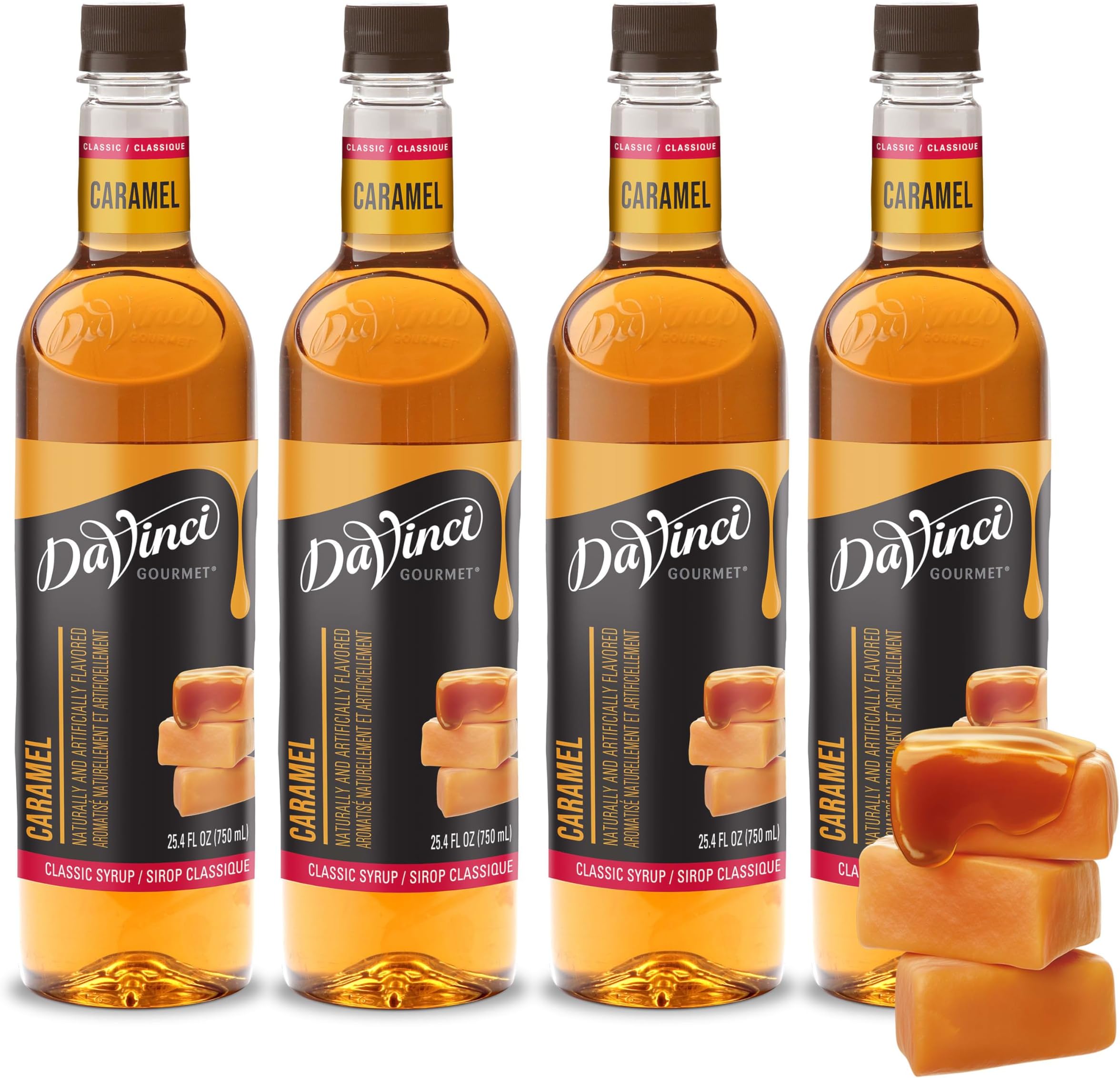 Classic Caramel Syrup, Kosher, 25.4 Fluid Ounces (Pack of 4)