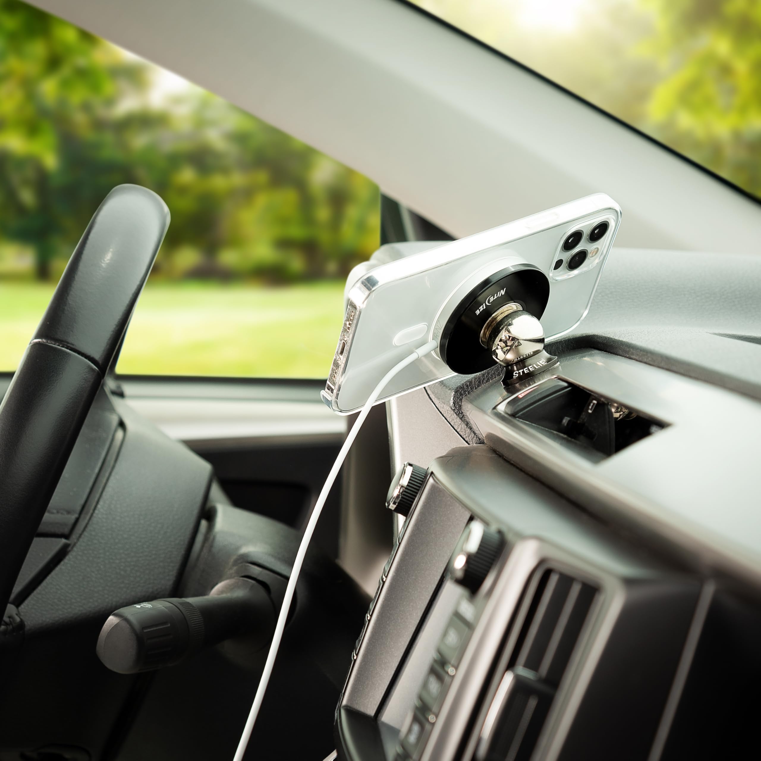 Nite Ize Steelie Orbiter Plus Dash Kit, kompatibel mit MagSafe Autohalterung für iPhone 12, 13, Pro Max, Mini