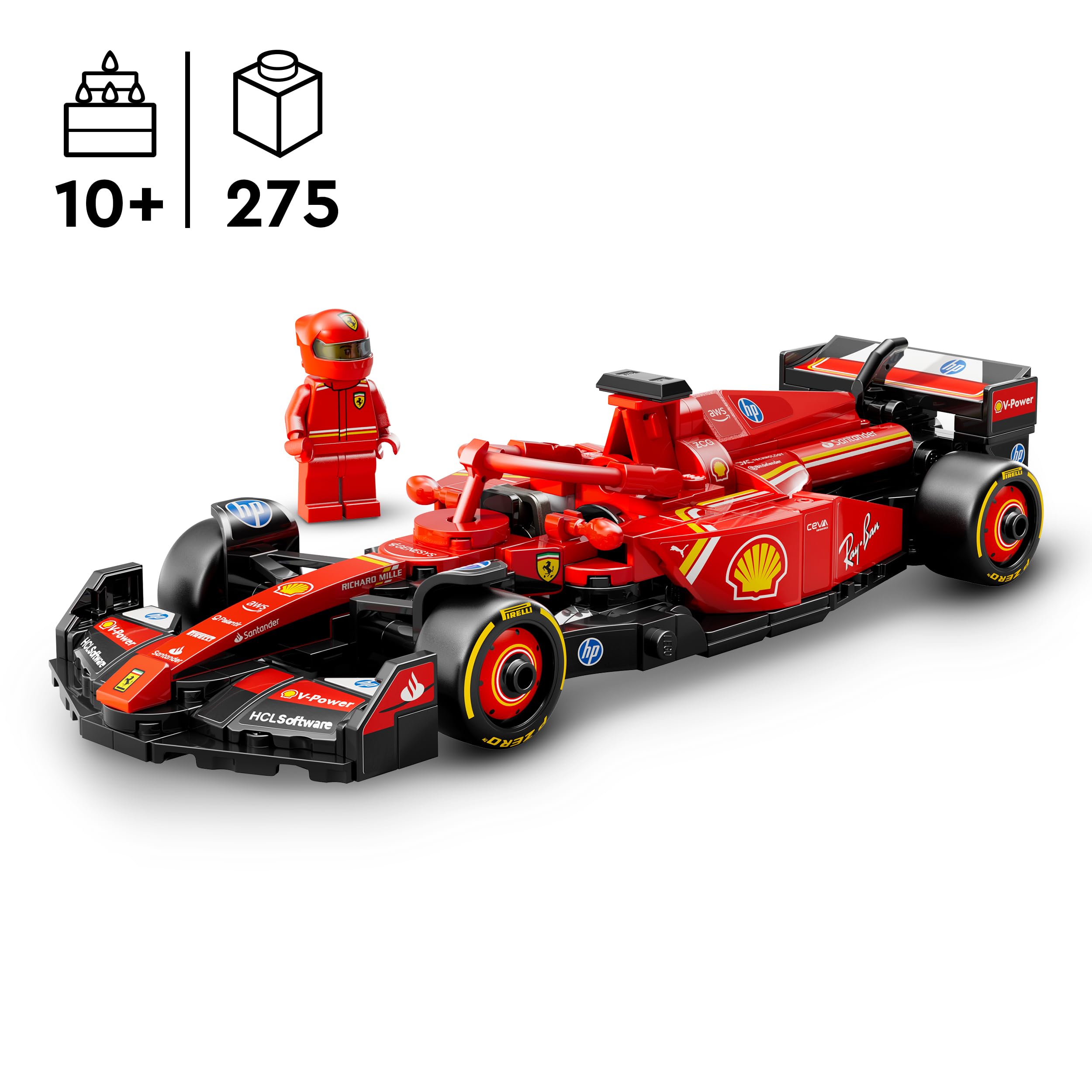 LEGO Speed Champions Ferrari SF-24 F1 Race Car Driver Set 77242 Building Blocks Toys for 10+ Gift for Boys and Girls — Amazon image 2