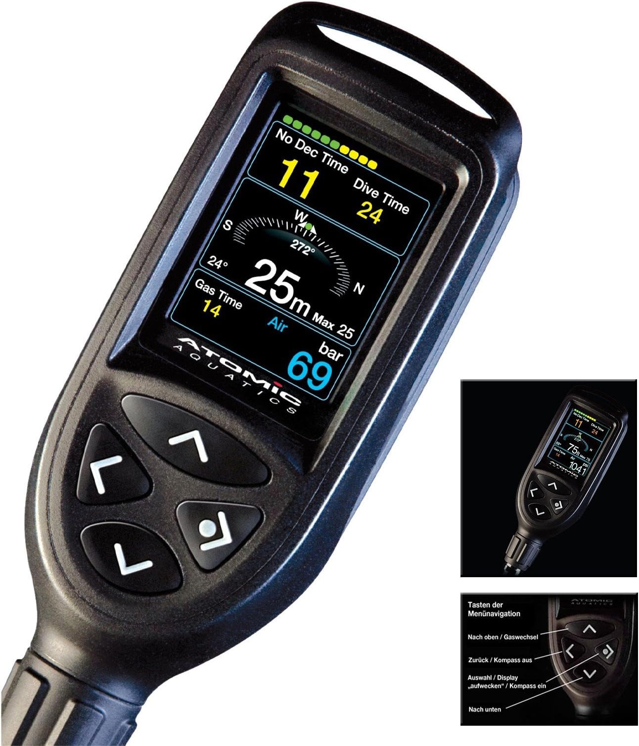 Atomic Aquatics Cobalt 2 Dive Computer with PC Download Kit & Quick Disconnect, Black