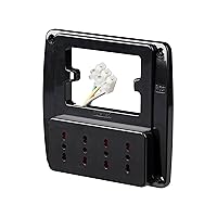 Multipresa da parete 4 prese italiane nero