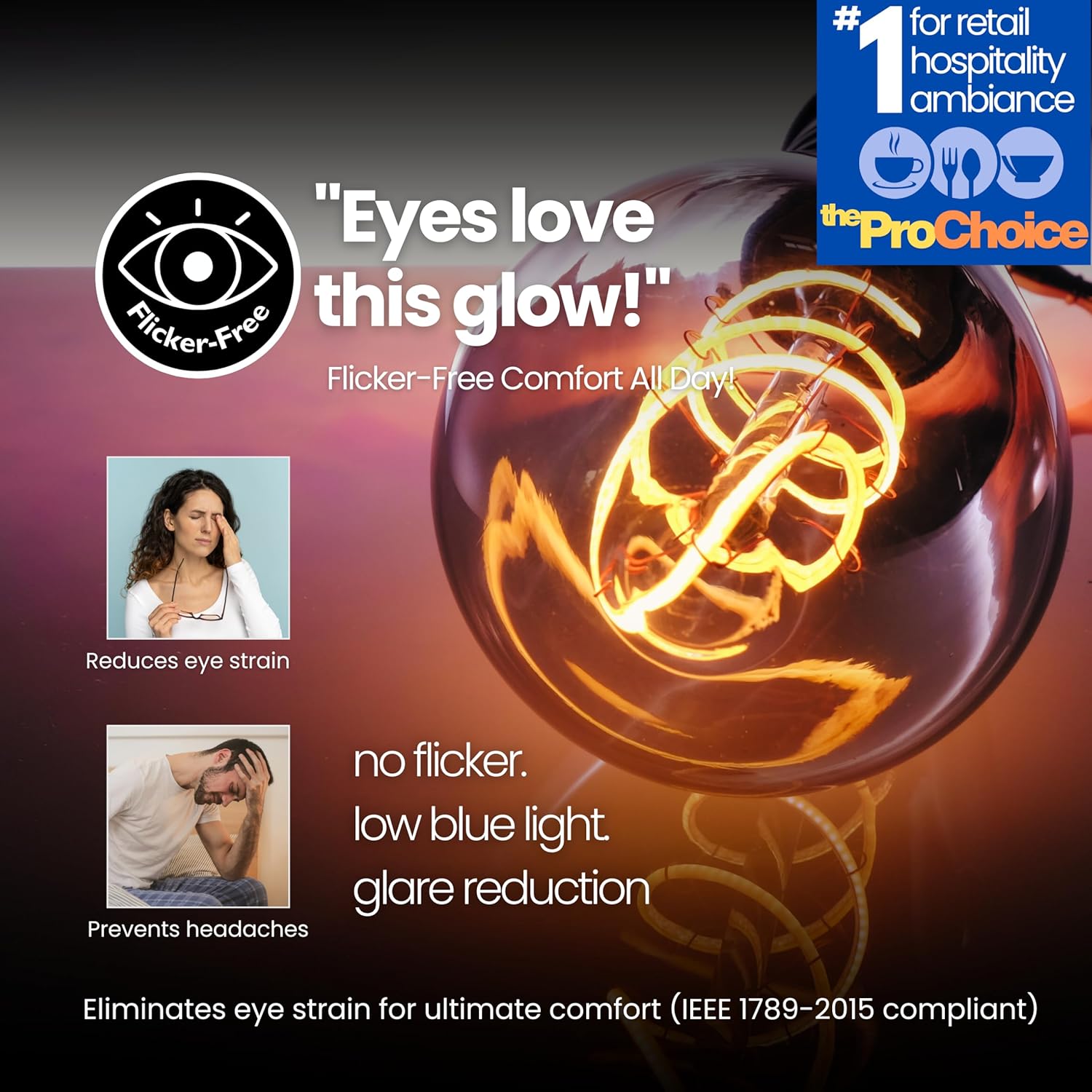 TimelessGlow 8 Pack Dimmable B11 LED Candelabra Bulb 3W 25W Equivalent Warm Amber 2000K E12 Base CRI80 Amber Glass Spiral Filament ETL FCC Certified Flicker Free Decorative Lighting