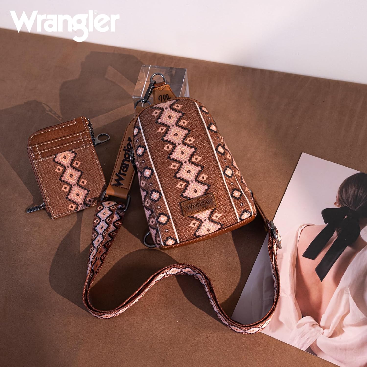 Wrangler Aztec Crossbody Sling Bags for Women Wallet Set | Sling, Bags - Image 2