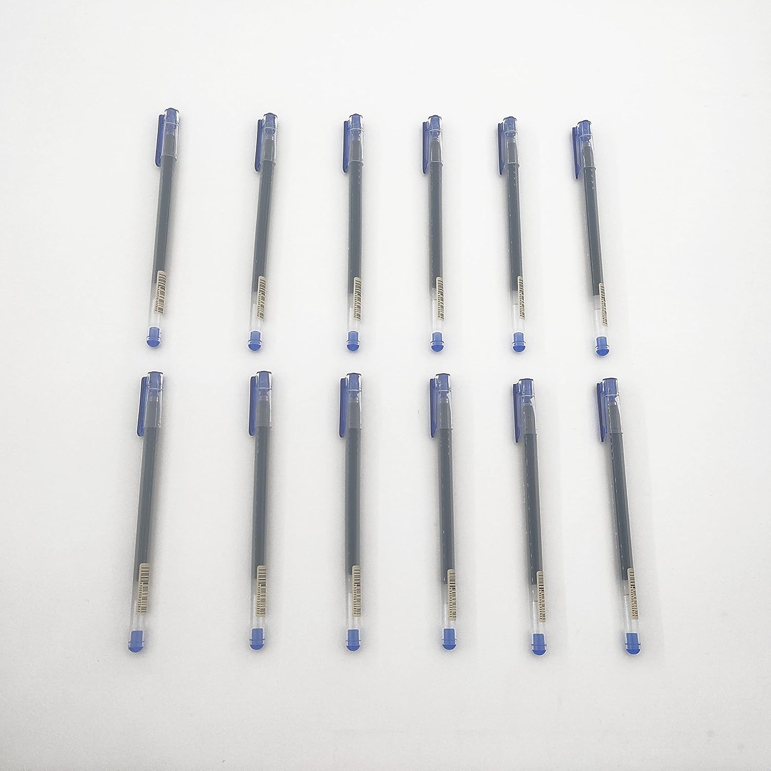 MCKhome 0.35MM liquid Ink Gel Pen Fine Nib Gel Ink Pen Ink Rollerball Pen Smooth Ballpoint Pen Office Signing Pen for Home and School-Pack of 12 (Blue)