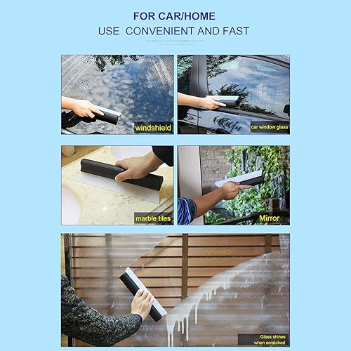 Miniatura 7 de Paquete de 2 limpiaparabrisas, limpiaparabrisas, limpiaparabrisas, profesional, de silicona, para secador de automóvil, ducha con escobilla súper