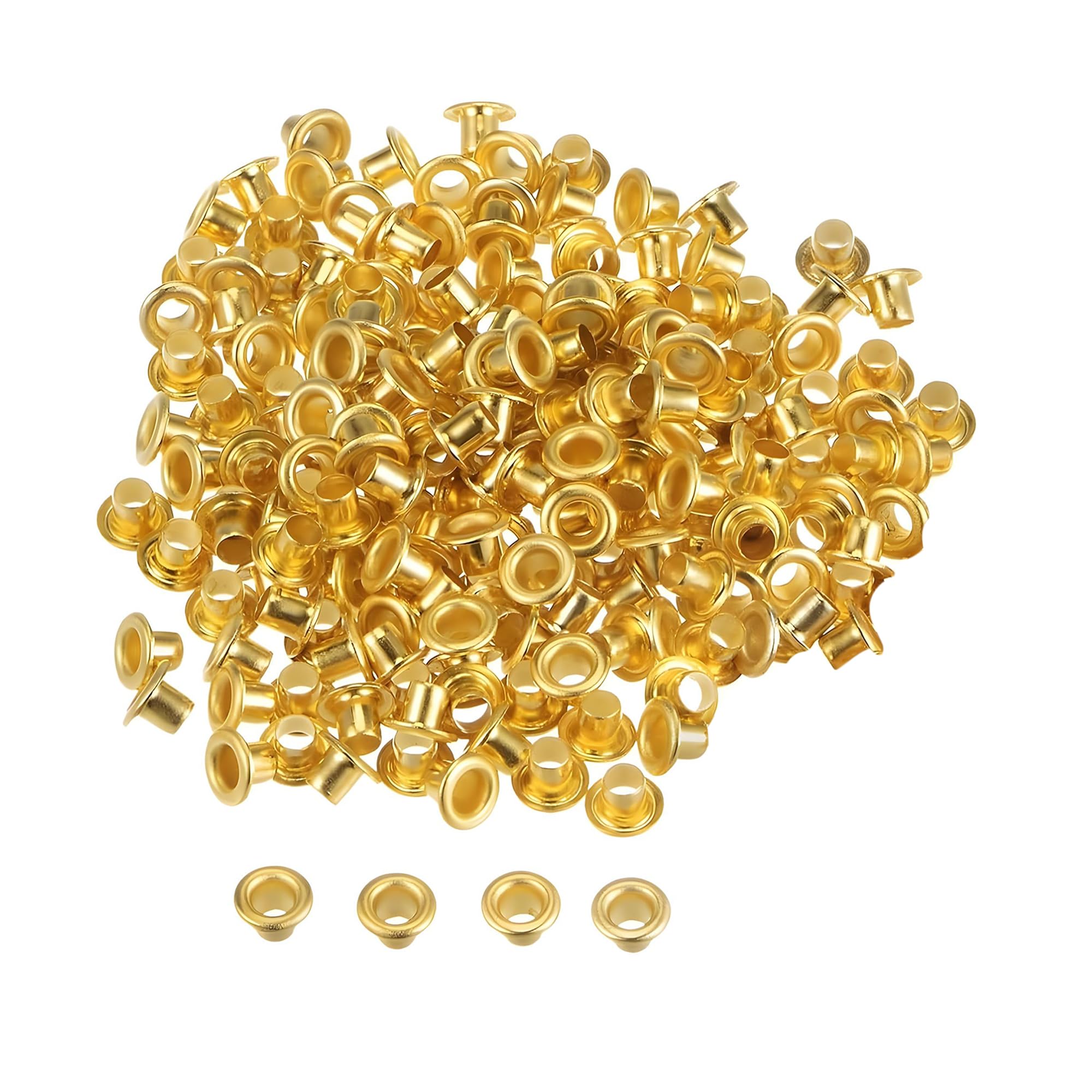 Trimming Shop Gold 500 Pieces Of 2Mm Eyelets, Grommets - Manual Plier Or Machine Setting - For Clothing, Leathercraft, Vinyl Banners, Canvas Holding, And Scrapbooking