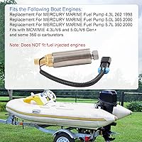 Vista 4 de JDMSPEED, bomba de combustible eléctrica para bote Mercury Mercruiser 4.3 5.0 5.7 861155A3, carburador V6 V8