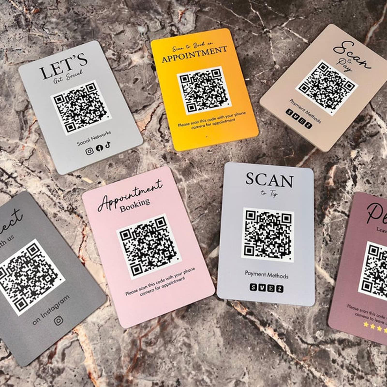 Individuelles Mini-Wifi-Schild aus Acryl, QR-Code, Social-Media-Business-Tafel mit Ständer, Scan, um Gäste zu bezahlen, WLAN-Passwort für den Shop