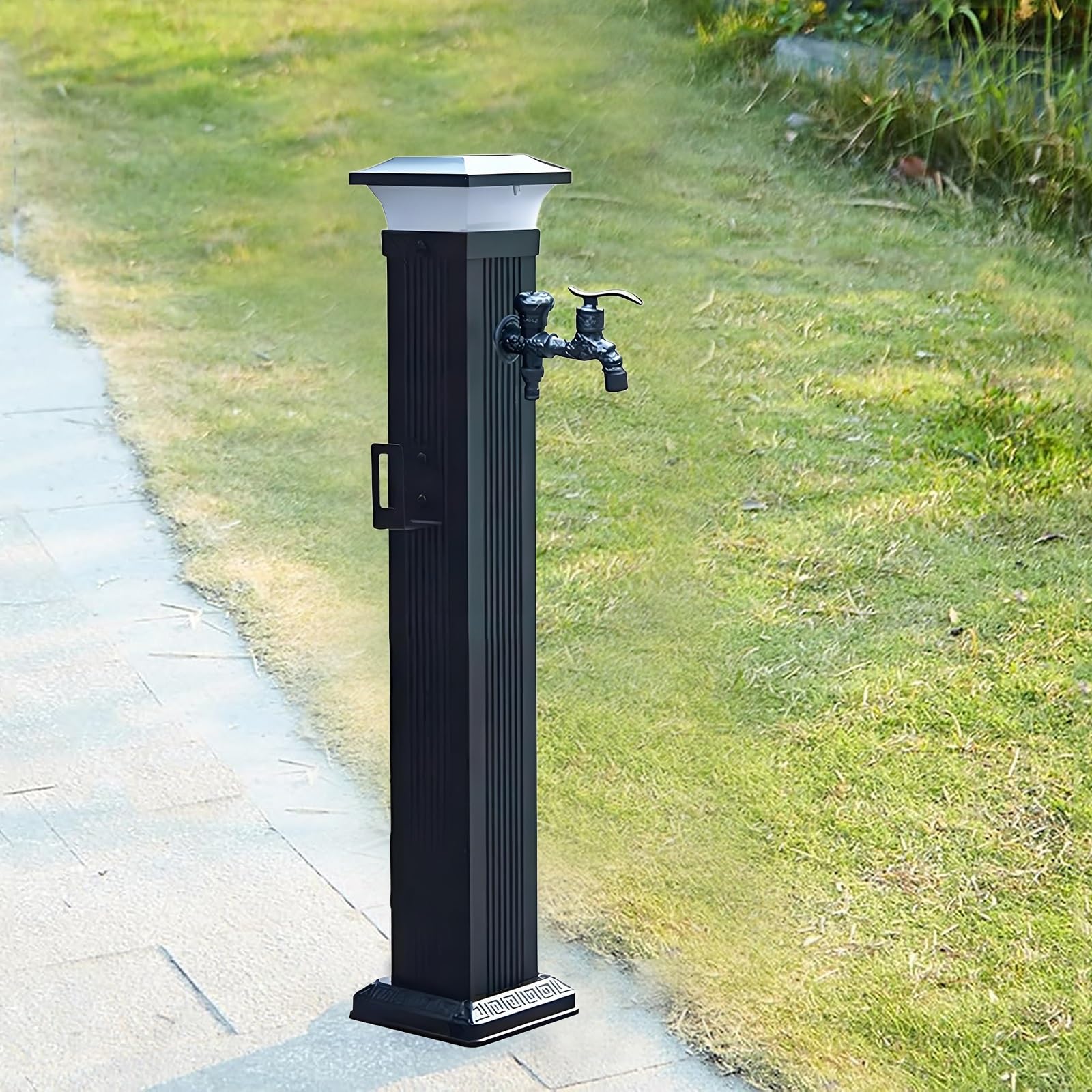 WOTZOV Aluminum Alloy Garden Water Column - 60.5Cm Outdoor Antifreeze Faucet Dispenser, Hydrant Fountain For Efficient Garden Irrigation & Washing，79cm/31in