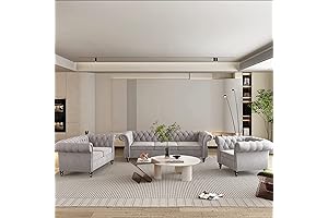 Plush Grey Chesterfield Oasis for Lavish Living Rooms