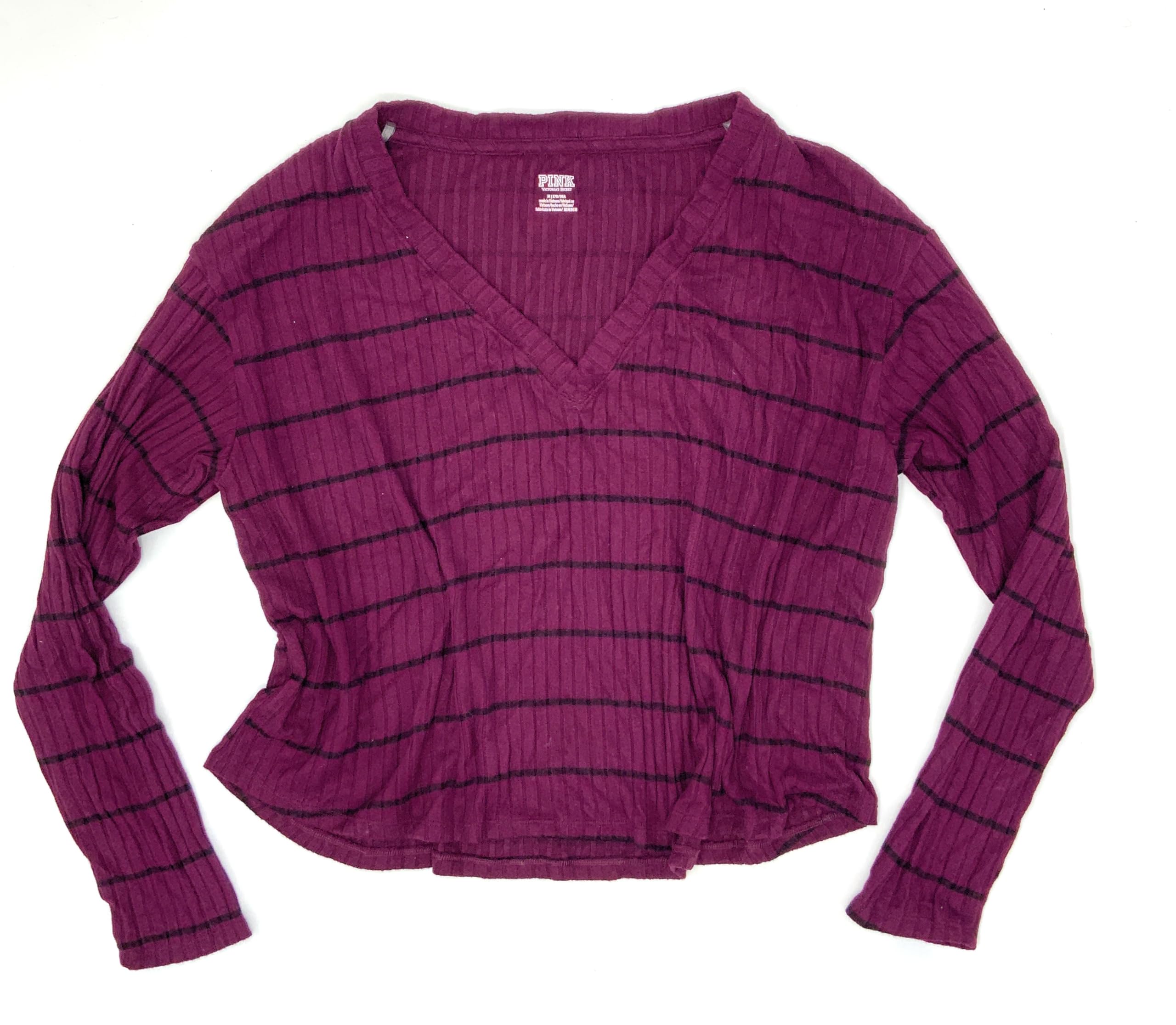 Victorias Secret Pink Lightweight V-Neck Crop Top Sweater