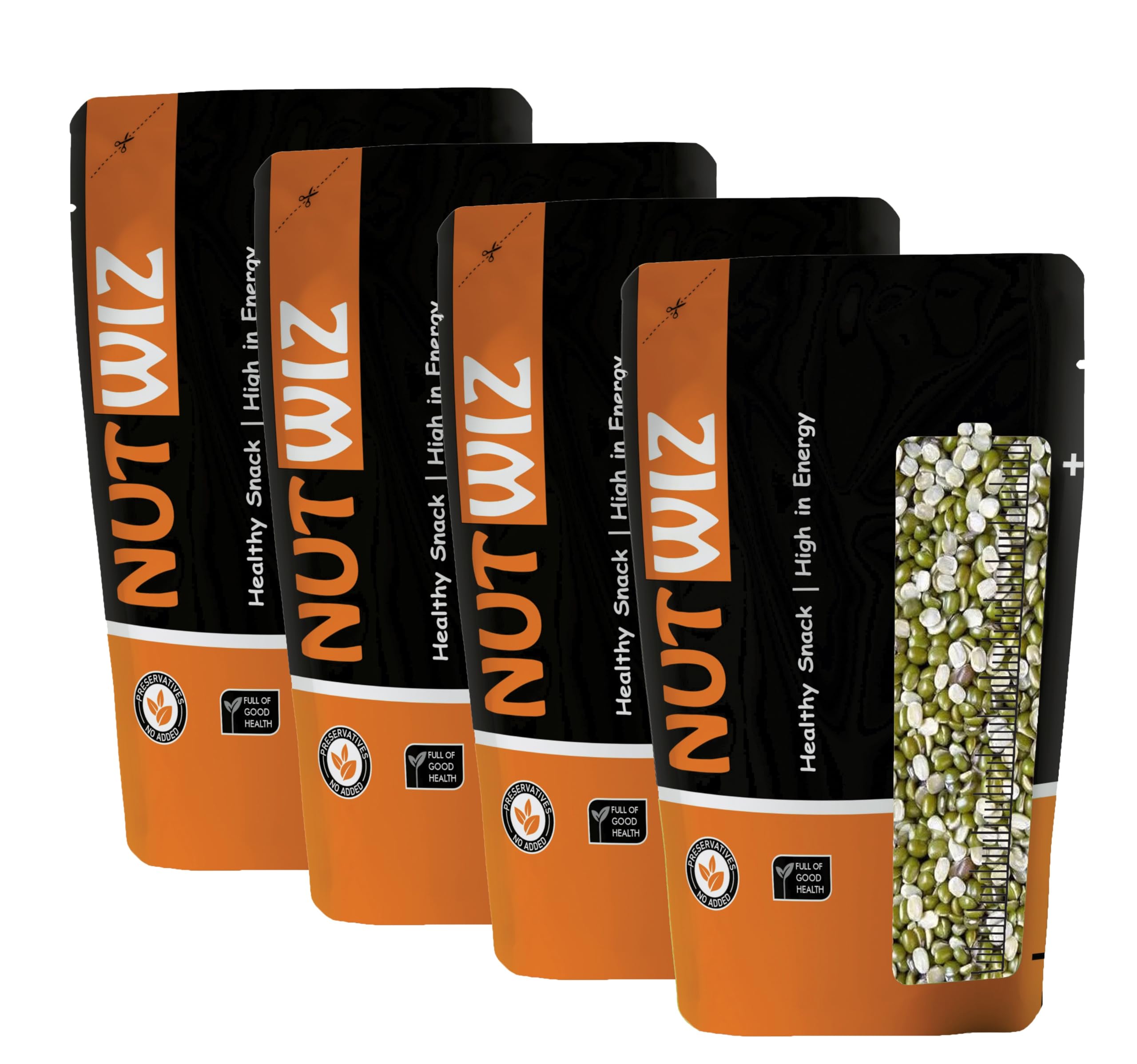 Nutwiz Moong Dal Chilka/Split 1kg (500g, Pack of 2)