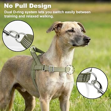 No Pull Dog Harness with Handle, Adjustable Soft Mesh Padded Vest