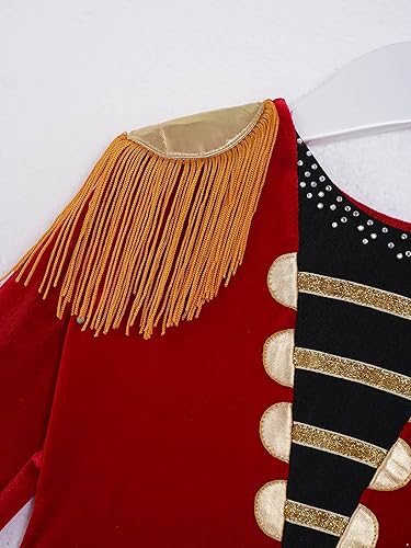 Miniatura 6 de Kvysinly Kids Girls Halloween Circus Ringmaster Costume Tassels Lion Tamer Leotard Dress Drum Majorette Outfits