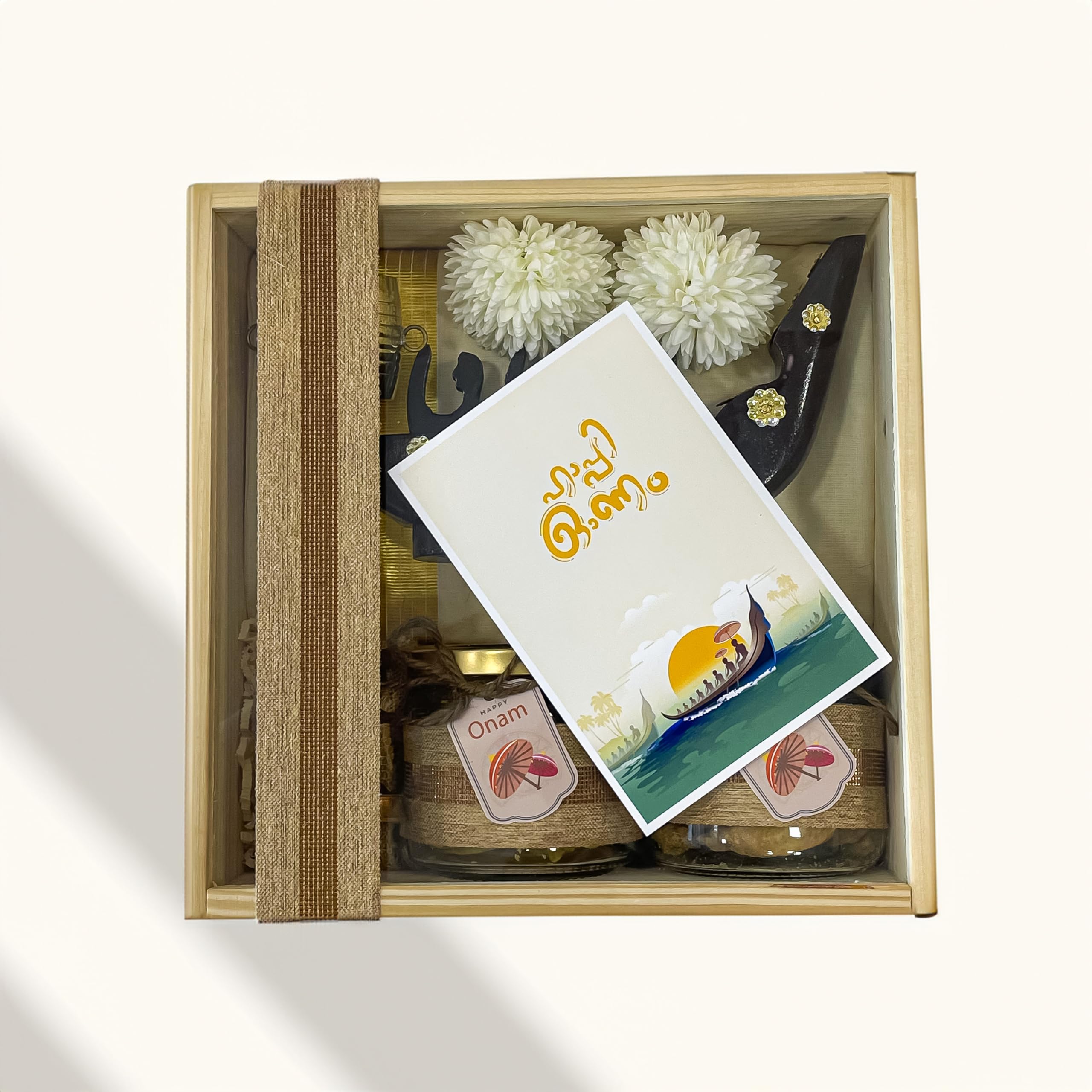 Angroos Deluxe Onam Gift Hamper with Unique Wooden Box | Timeless Kerala Elegance-image-0