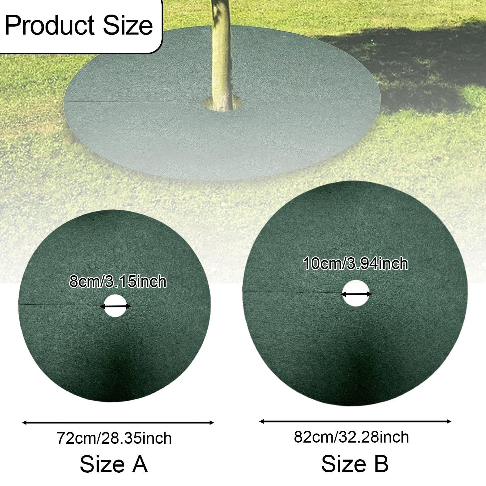 MFMEXUL 10x Mulch Rings for The Control of Weeds De Malos, 72cm 8cm Hole