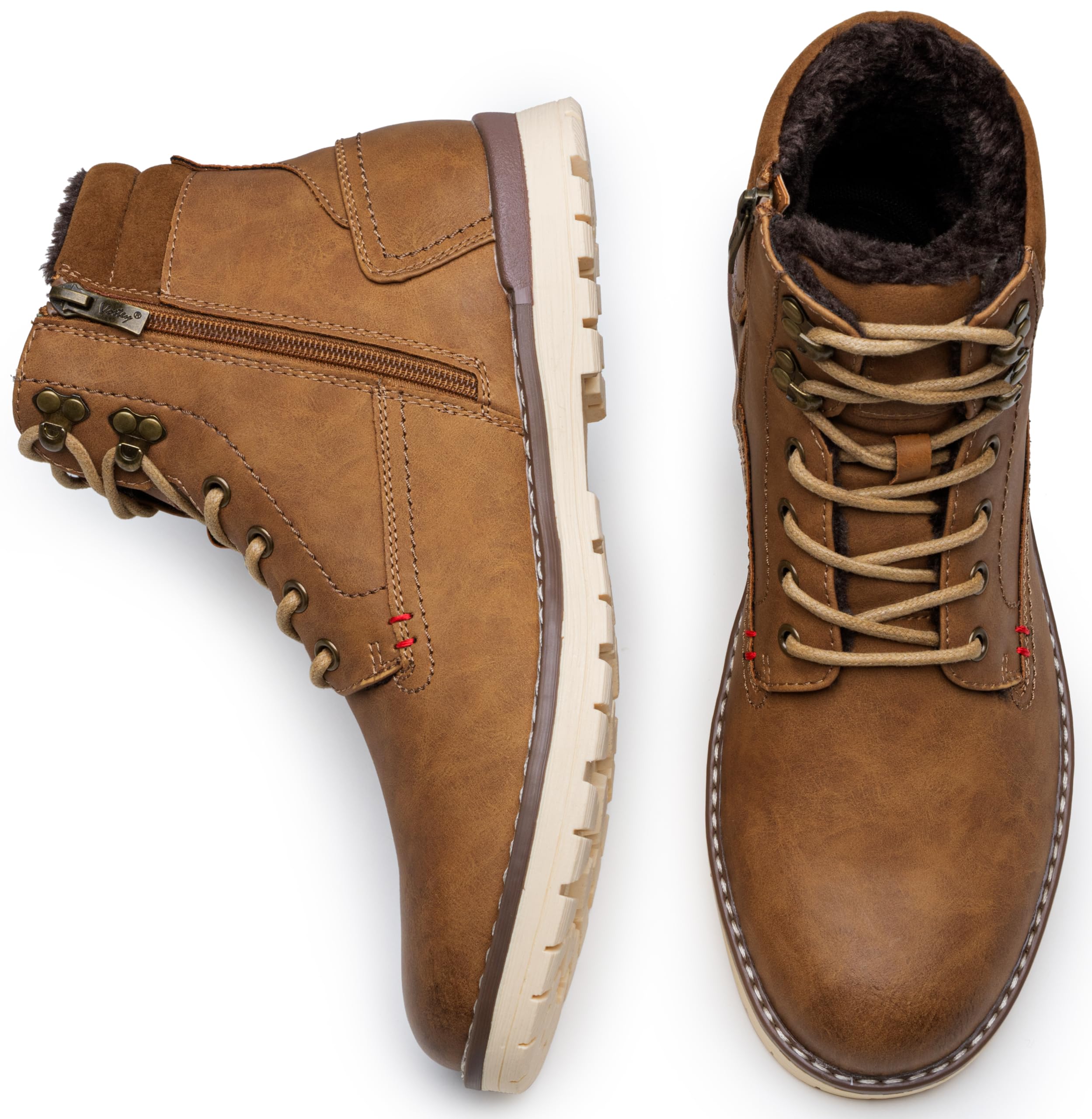 VOSTEY Herren Stiefel Winterschuhe Motorrad Casual Stiefeletten Für Herren Chelsea Boots Leder