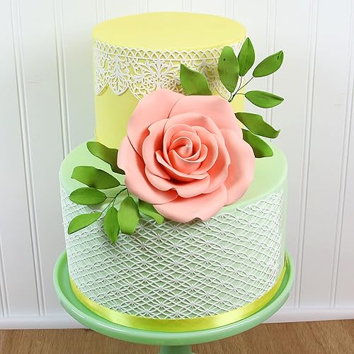 Miniatura 2 de Global Sugar Art Flores de pastel de azúcar rosa, albaricoque jumbo con alambre, 1 unidad por el chef Alan Tetreault