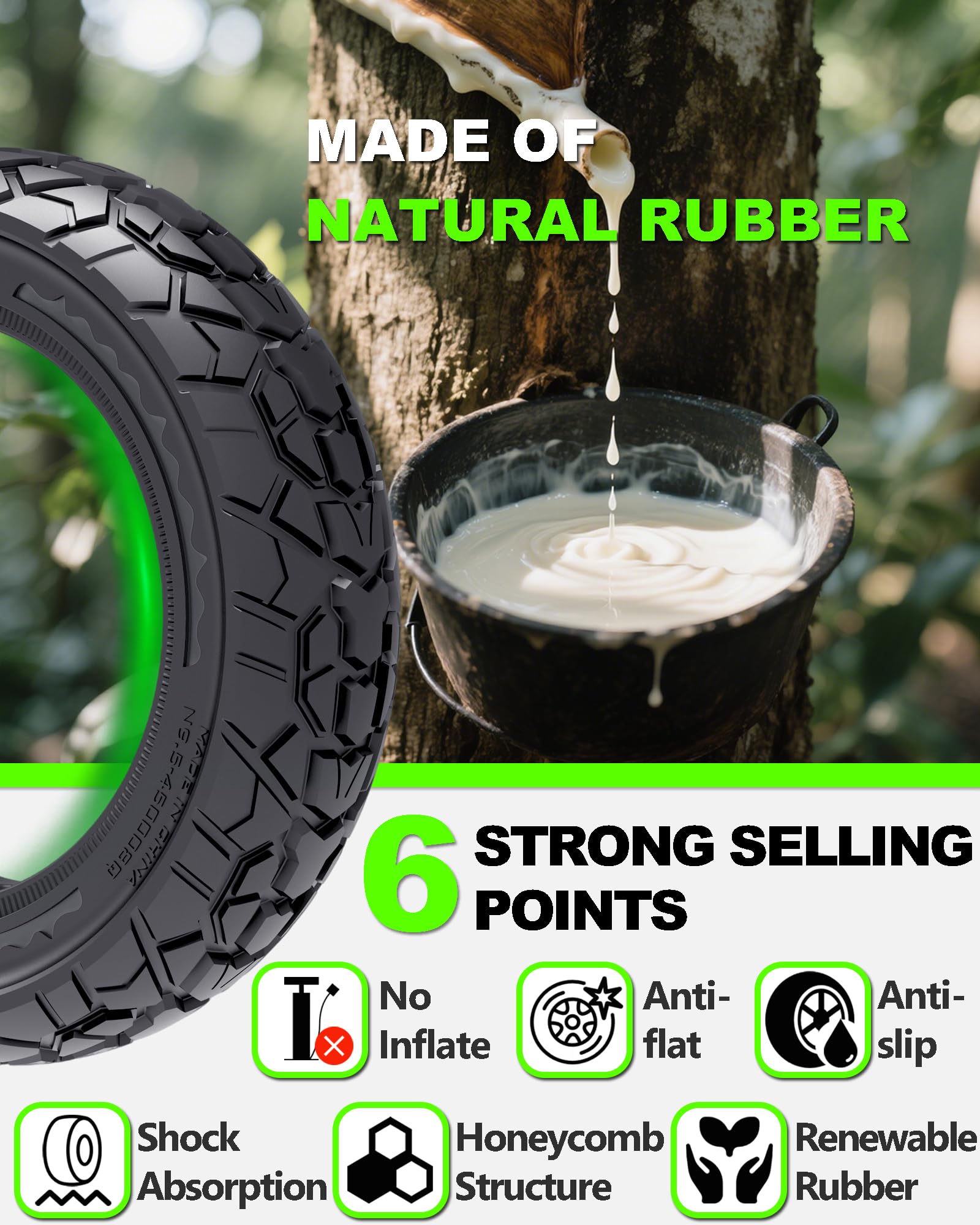 2 Pezzi Pneumatici 10x2,50 per Scooter, Potenzia il Tuo Scooter con Pneumatici Tubeless Fuoristrada 60/70-6,5, Ruota di Ricambio 10x2,5-6,5 per Segway Ninebot Max Serie G2/G30, ecc