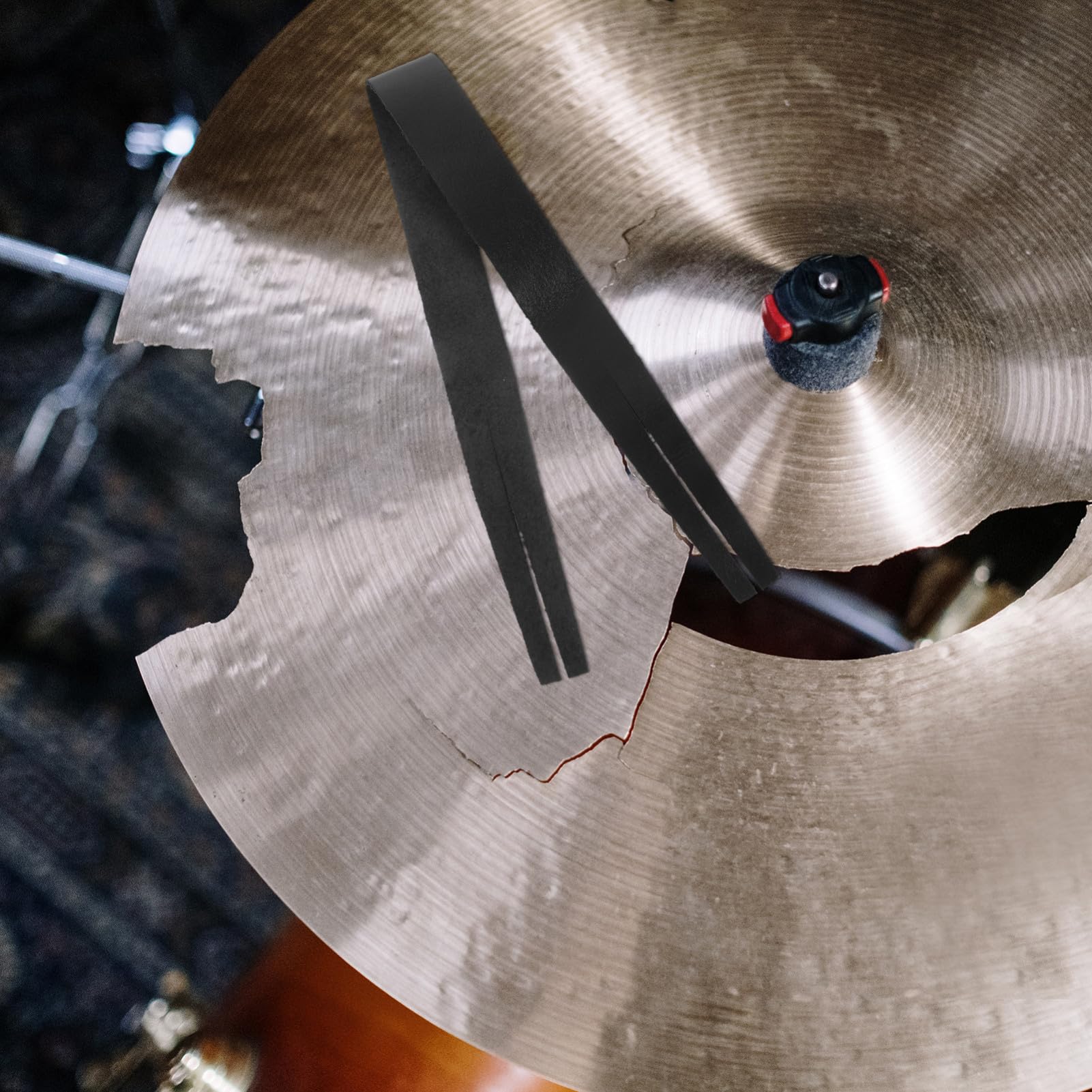 Milisten 2stücke Robuster Cymbal Strap Aus Rindsleder Stabile Halterung Für Musikinstrumente Schwarz Für Übungen Und Auftritte Verhindert Bewegung Der Hi-hat Und Verbessert Die
