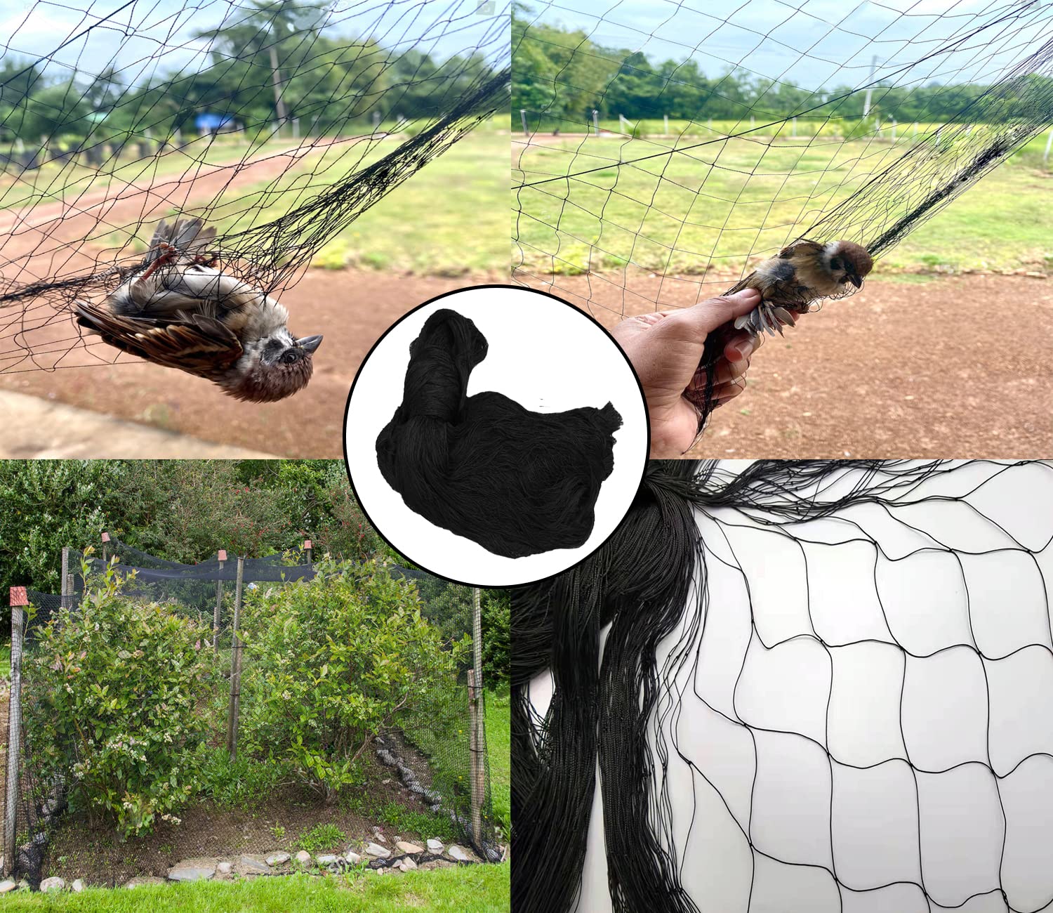 Filet Anti-oiseaux 12gr/m² Vert - Maille 25x25mm - à La Coupe