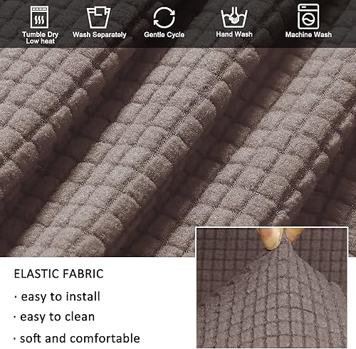 Miniatura 4 de HAOYONG Funda para silla de juegos, jacquard, elástica para silla de oficina, funda para silla de jefe, funda universal giratoria para silla de