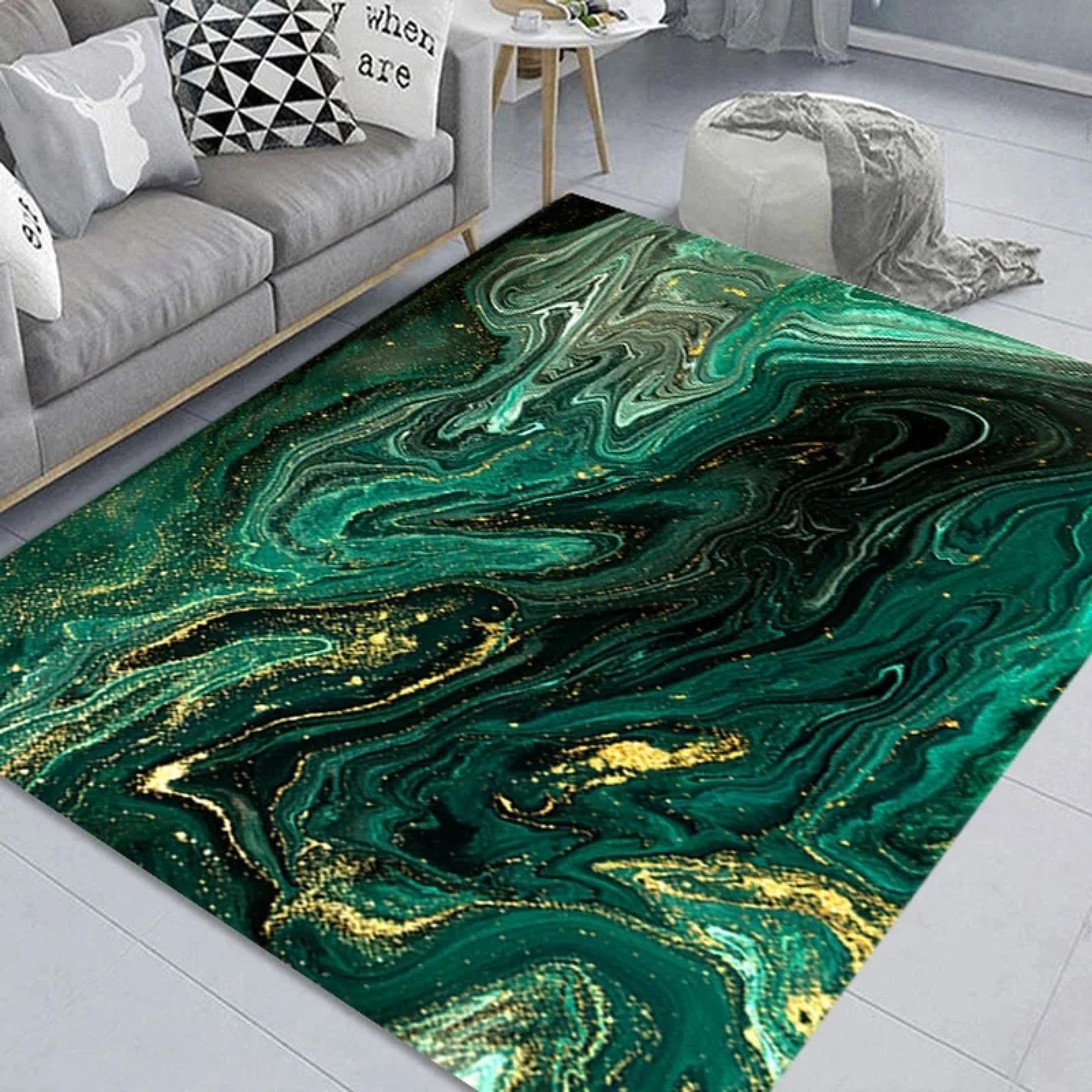 Tapis en marbre coloré 180x250cm style nordique de salon