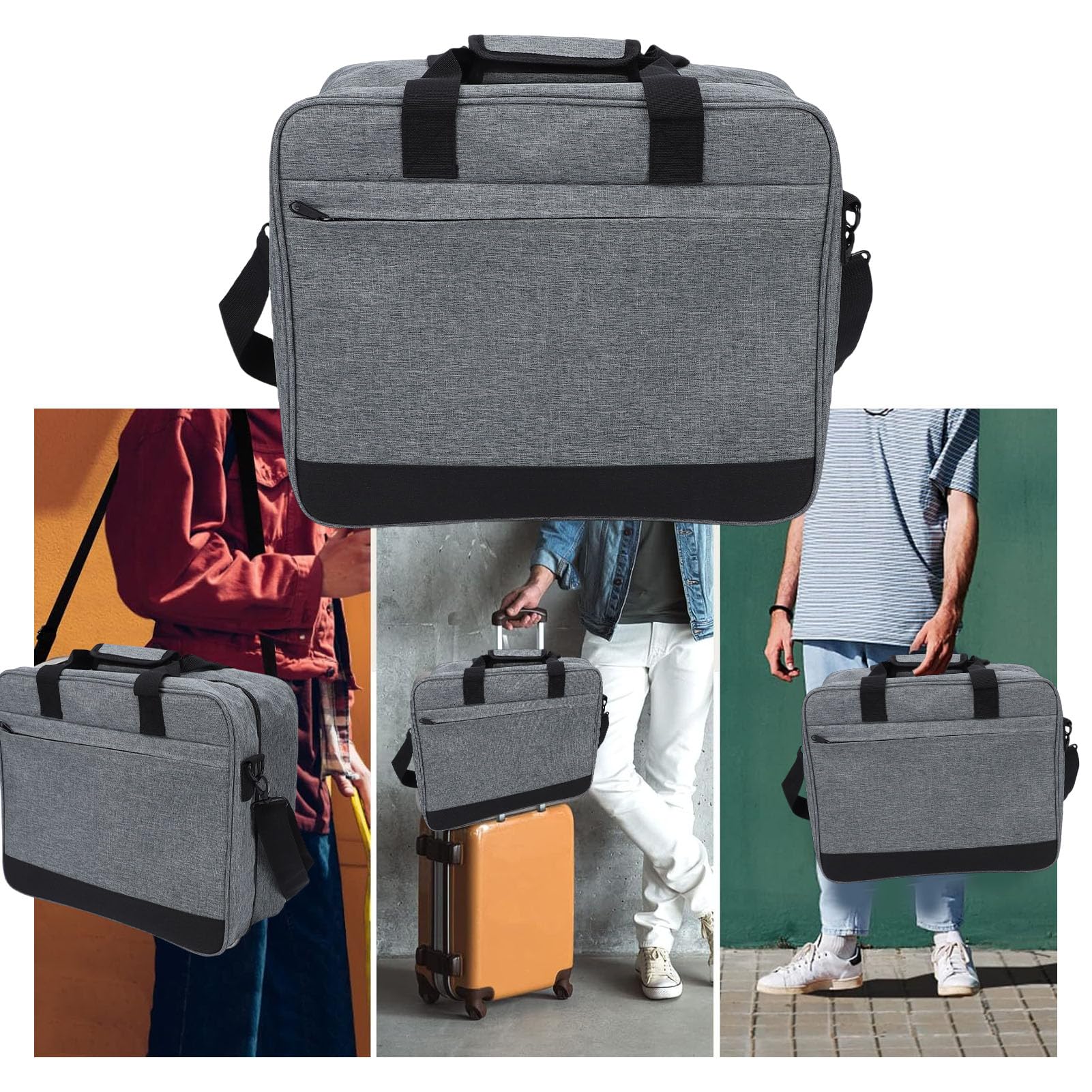 Fockety Custodia da Viaggio per Mixer, Custodia per Controller DJ Borsa per Mixer DJ Custodia da Trasporto per Mixer Audio Borsa a Tracolla per Mixer DJ con Divisore Rimovibile per Cavo