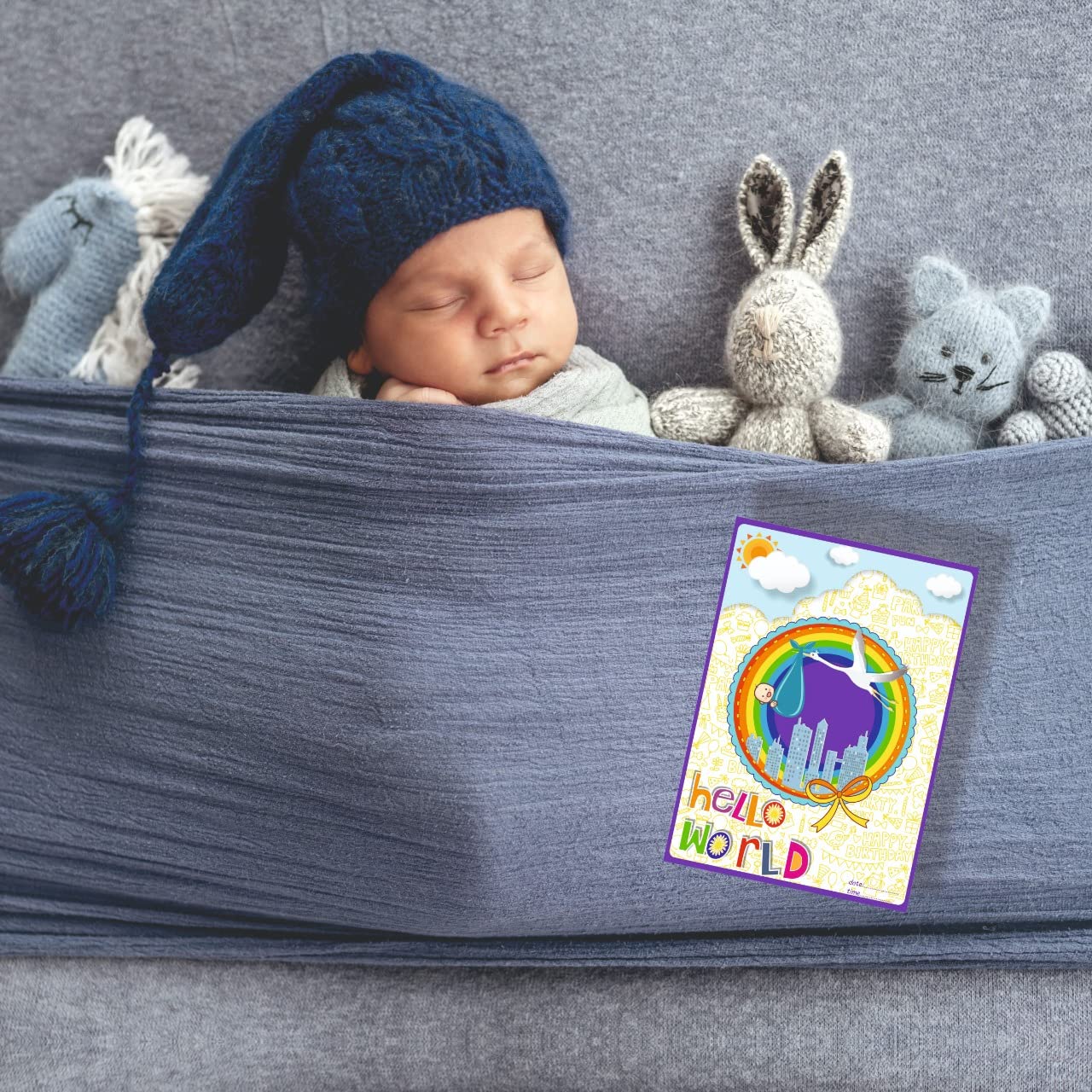 VantageKart Newborn Baby Monthly Milestone Cards Set of 16 | A5 Photo Props & Memory Cards | Baby Shower for Mom, Dad & Parents-to-Be | Monthly Age Milestones Gift 1