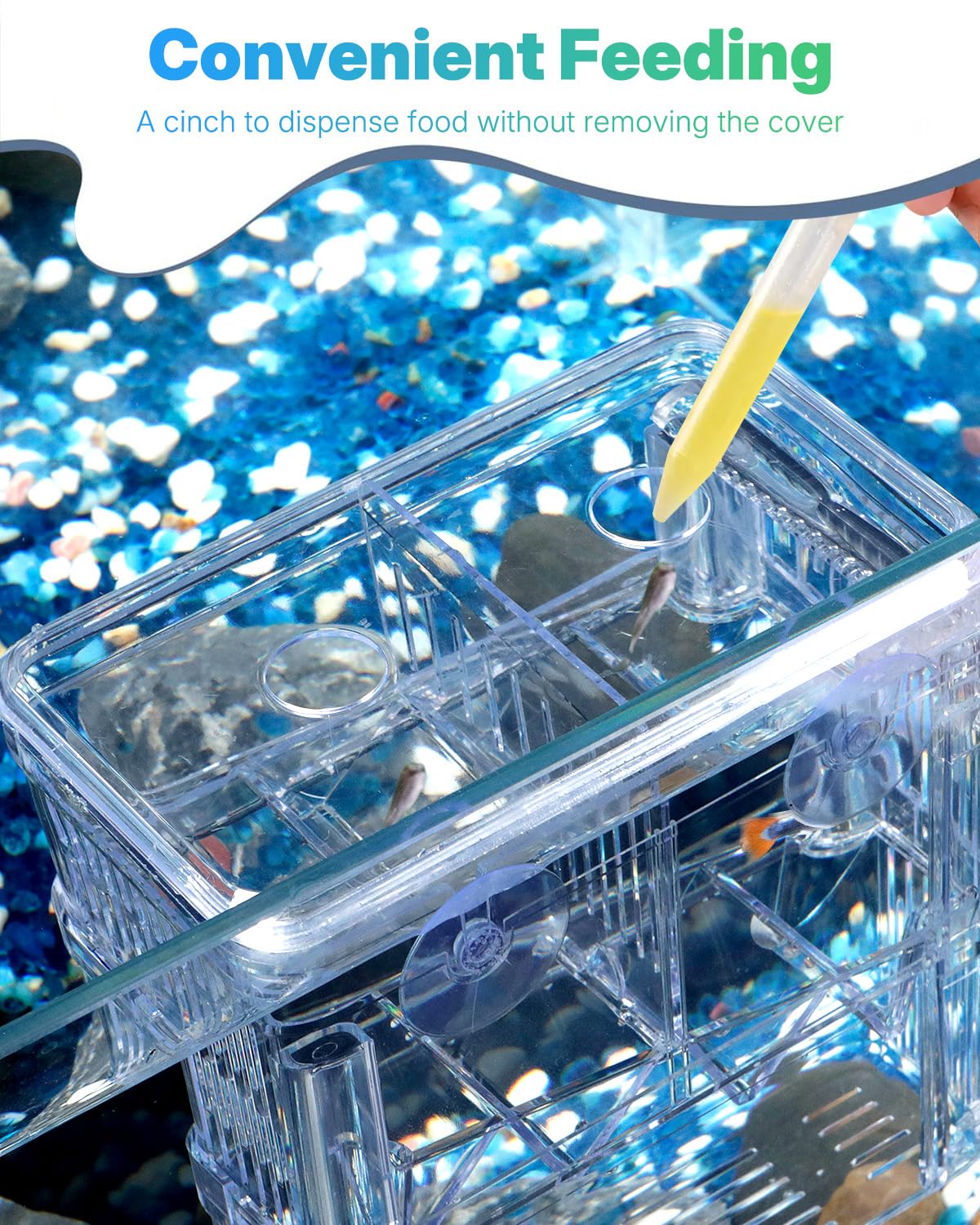 Pawfly Caja de cría para Acuario, Recipiente de plástico Transparente para Peces, incubadora para alevines, camarones, Betta, pez Payaso, Caja de Aislamiento Grande para Peces