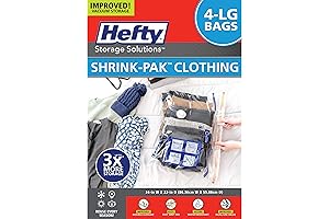 Hefty Ziploc Space Saving Vacuum Storage Bags 4-Pack