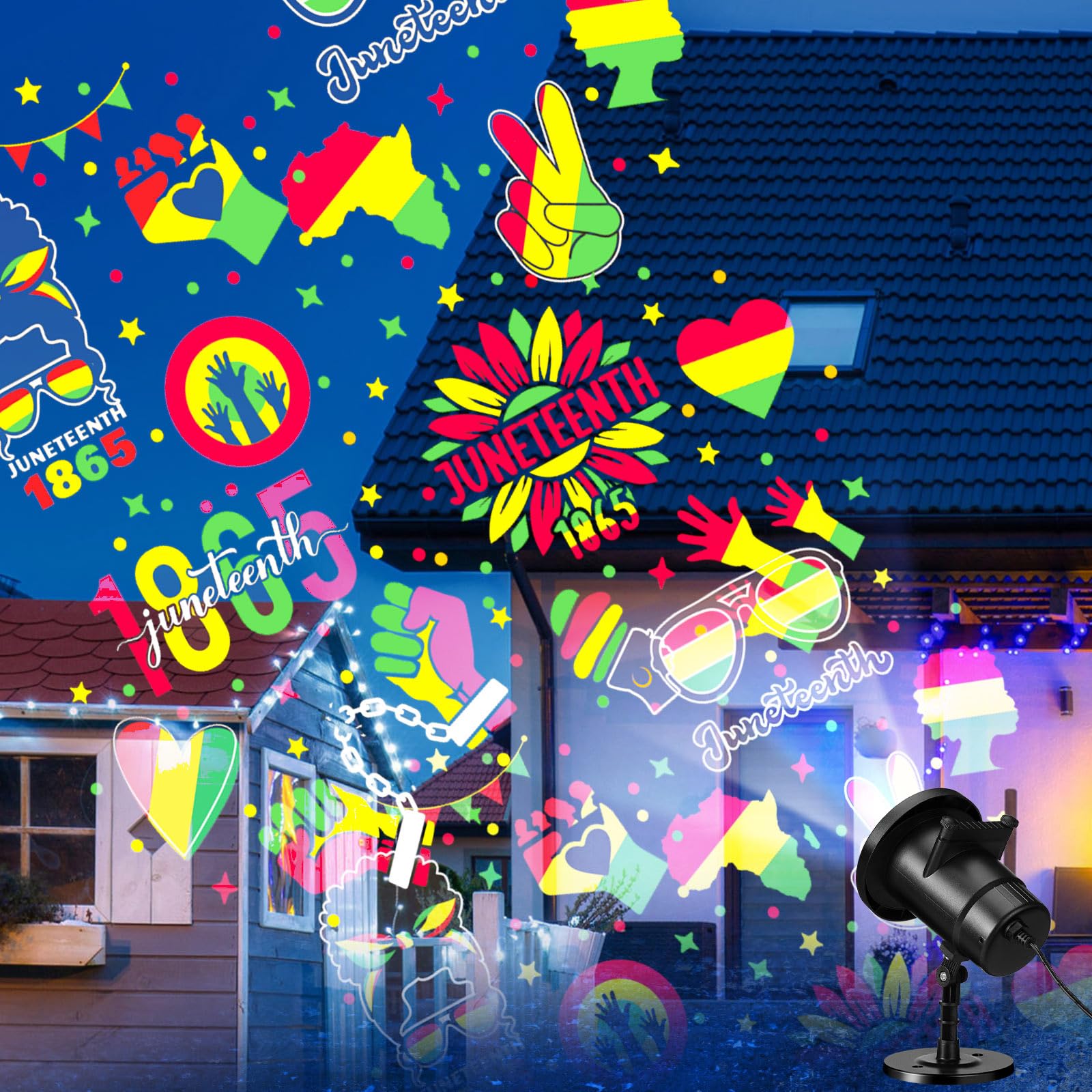 Decorative Outdoor Lighting Projectors Holiday Projector Light With 4 ...