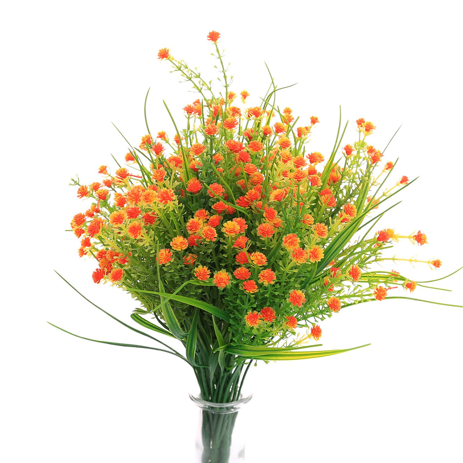 JAKY-Global Artificial Flowers Babysbreath Fake Water Plants Bouquet 6 Bundle Fake Plants Wedding Bridle Bouquet Outdoor Home Office Christmas Decor