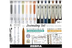 Pen Sarasa Clip Vintage and Mildliner Neutral Zebra Journaling Set