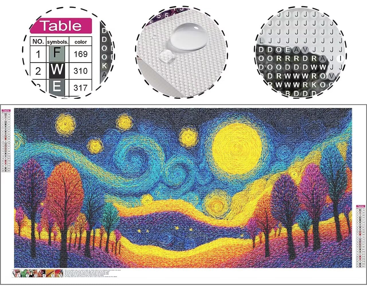 Diamentowe Malarstwo Abstrakcyjne Diamentowe Rysunki Diamentowe 70 x 140 cm, Malowanie Diamentowe Malarstwo Pełny Zestaw Haft Krzyżowy DIY Malowanie według numerów, Dekoracje Ścienne Kobiety Prezenty