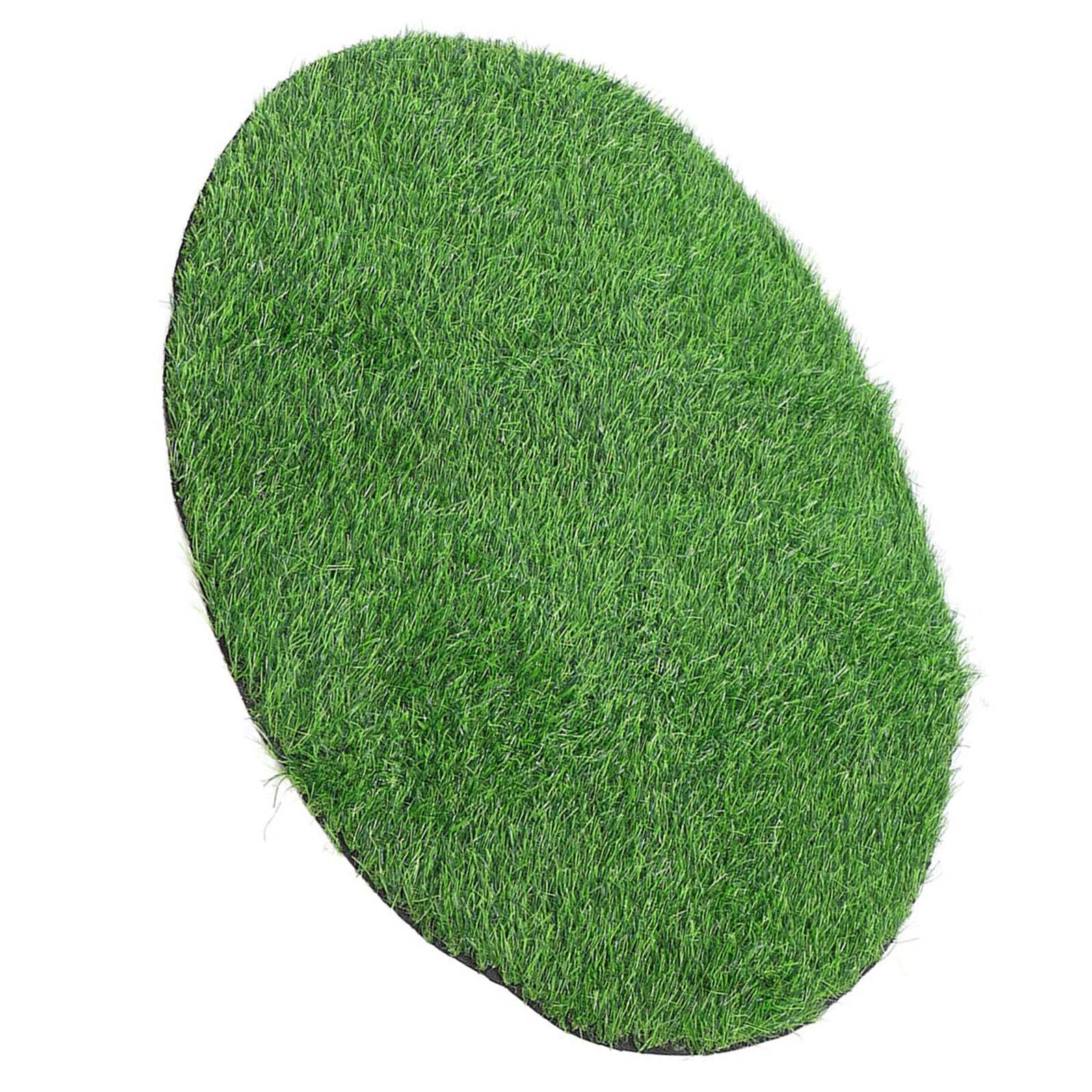 Erba artificiale – 2,5 cm altezza pelo 90 cm rotondo tappeto sintetico per giardino balcone patio ideale per animali domestici e cani